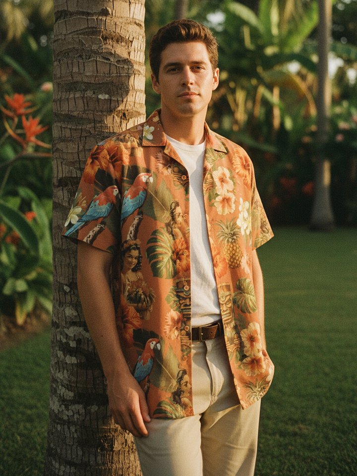 Vintage Tiki Hawaiian Shirt product image (1)