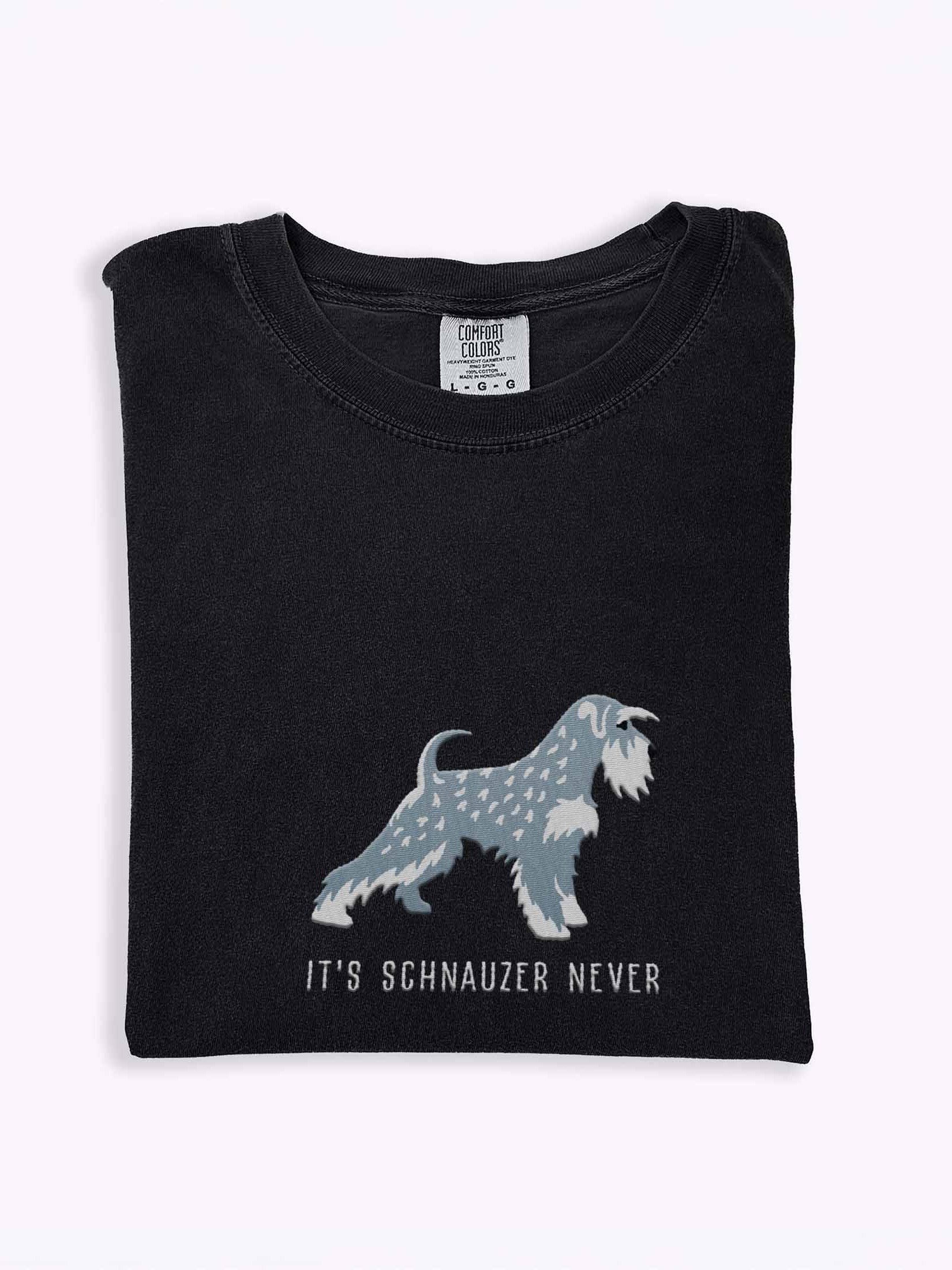 It's Schnauzer Never T-Shirt(Embroidered) of a Miniature Schnauzer(Salt & Pepper) product image (1)