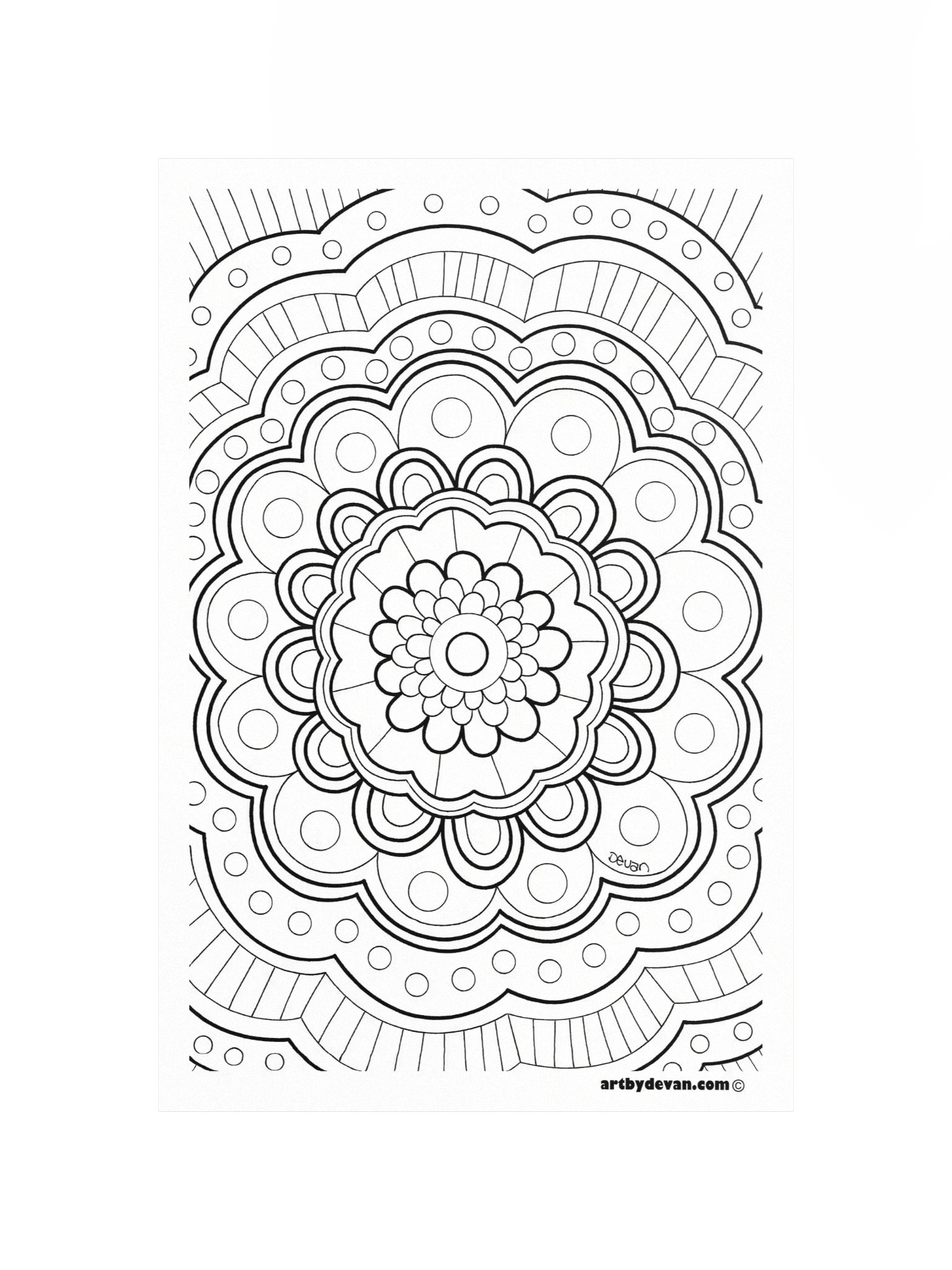 Color Your Own Art: Flower Mandala product image (4)