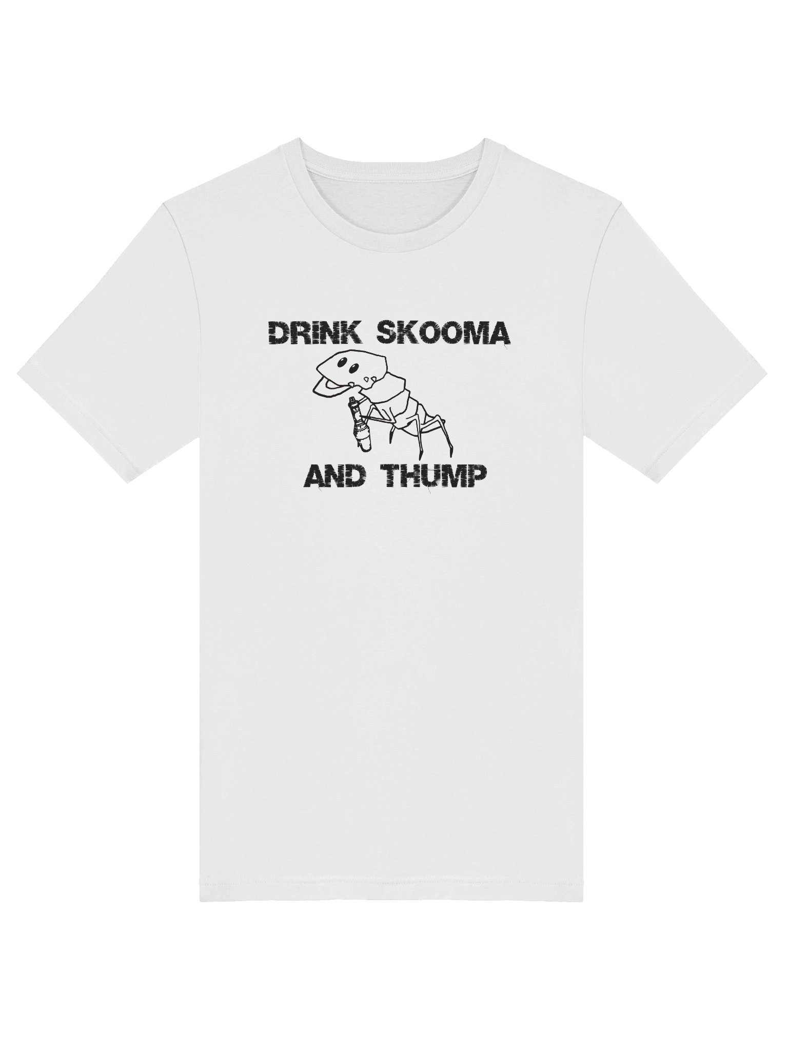 Drink Skooma and Thump T-Shirt (Black on White) product image (5)