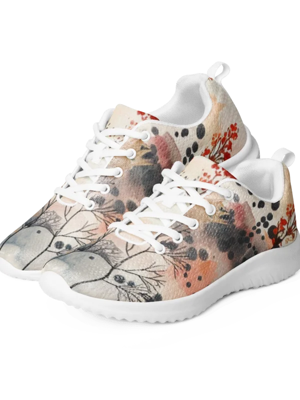 Japanese Ink Wash Art Women's Athletic Shoes | Cozy Lofi Aesthetic Sneaker product image (1)
