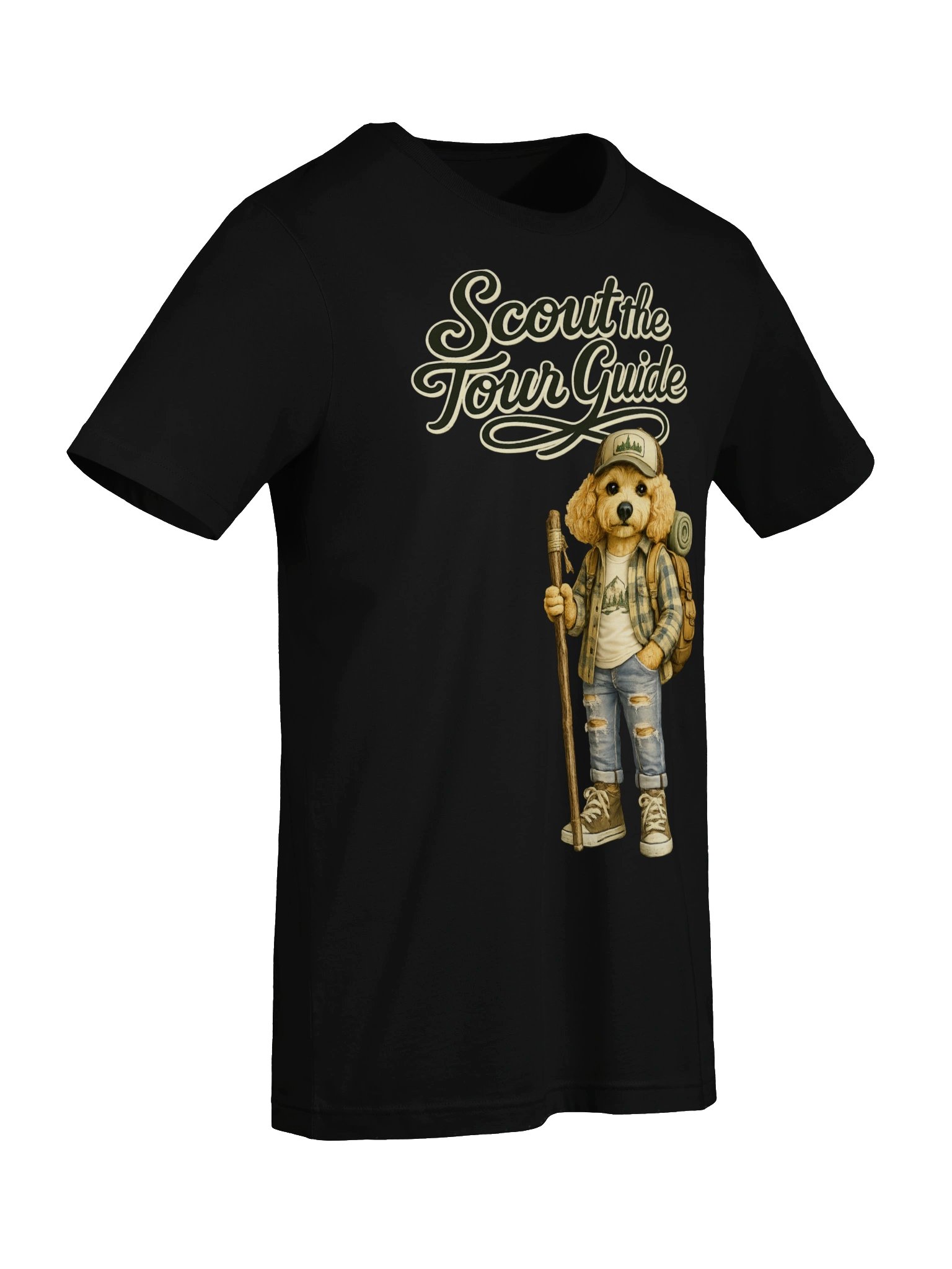 Scout the Tour Guide Dog Adult T-shirt product image (55)