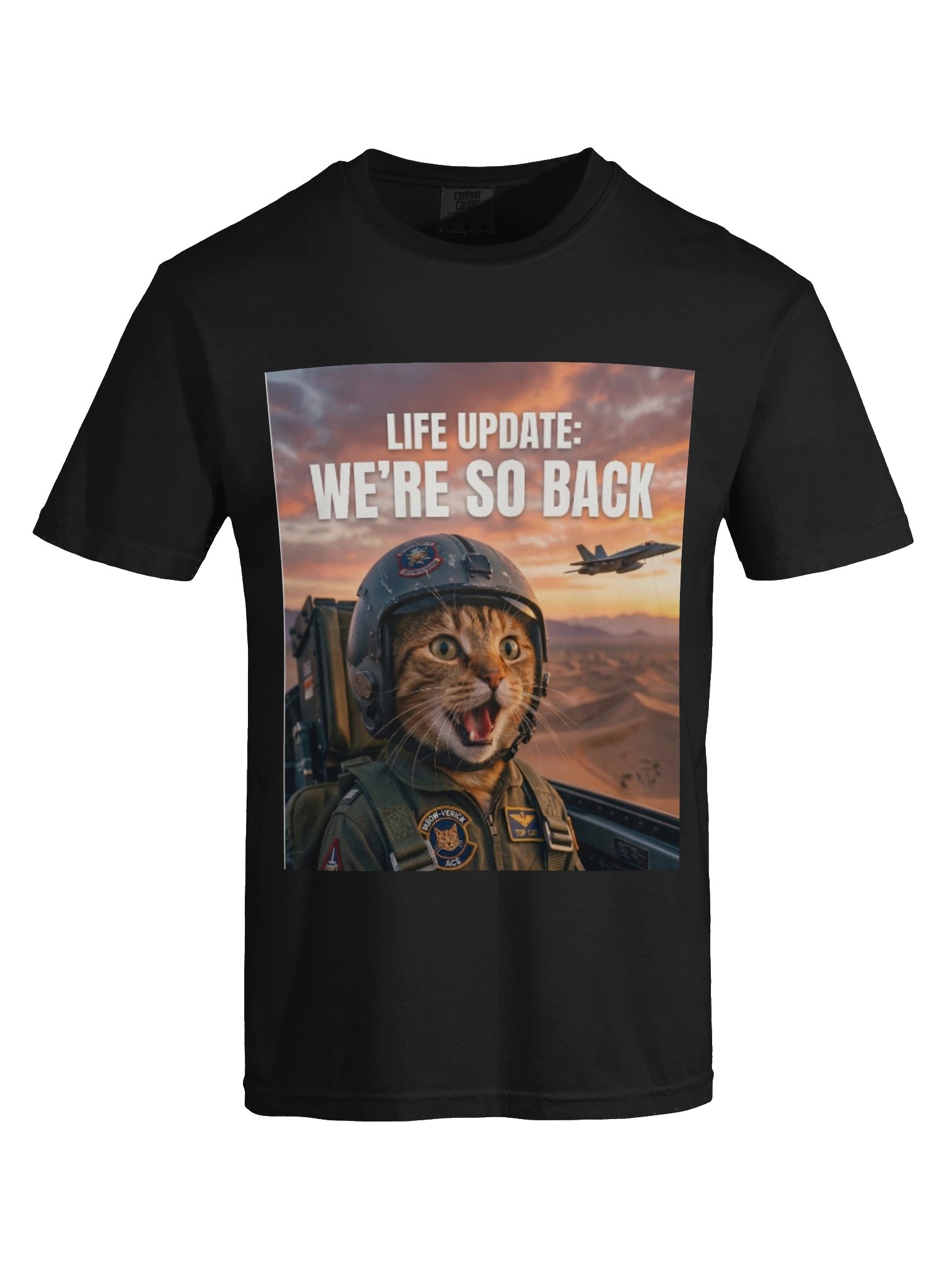 Funny Cat Fighter Pilot T-Shirt product image (21)
