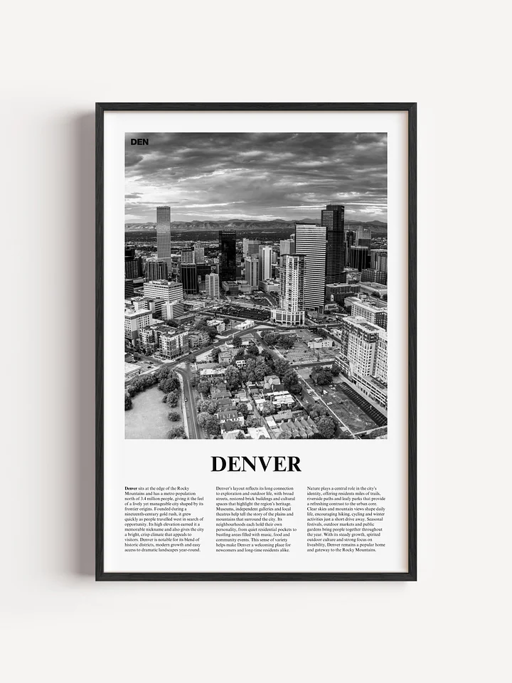 Denver 02 Newspaper Poster | Framed product image (1)