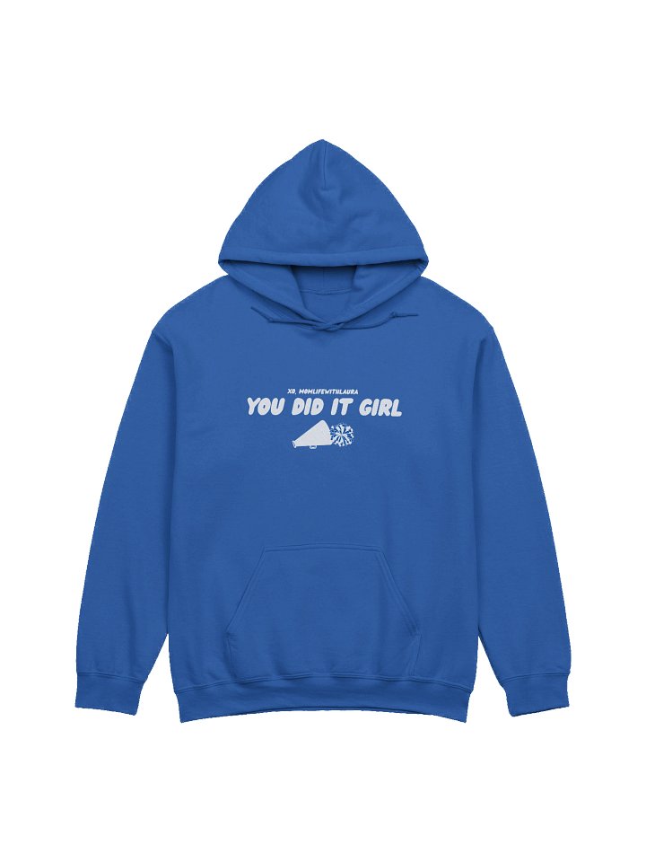 You Did it Girl Cheer Hoodie - Royal Blue/White product image (1)