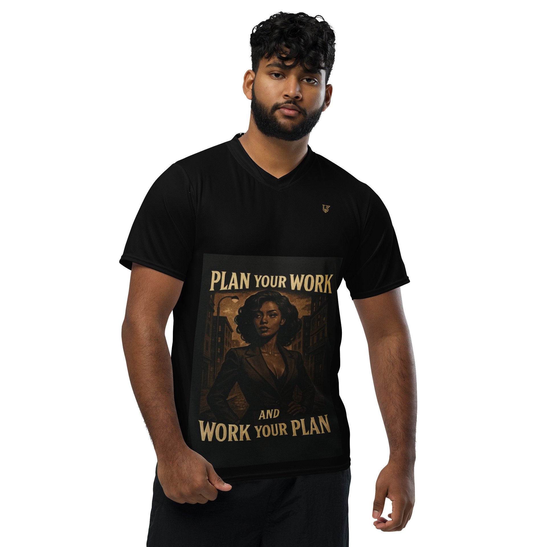 Lafate Store Designer Print Shirt Black Vertical Paisley-Plan Your Work product image (1)