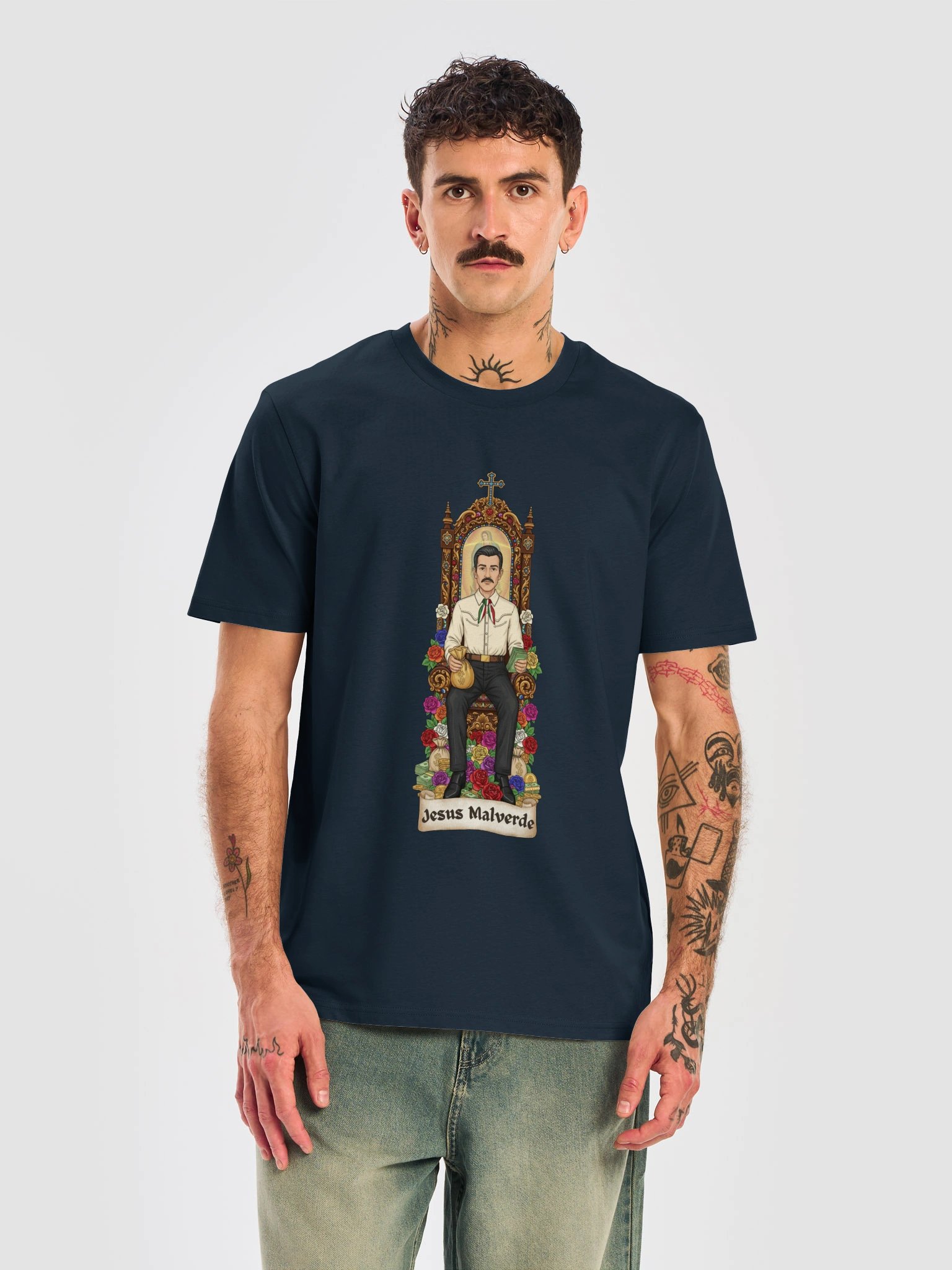 JESUS MALVERDE - Organic Ribbed Neck T-Shirt product image (2)