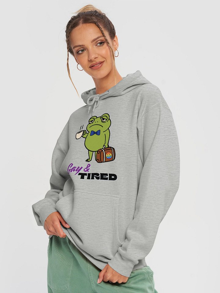 Gay & Tired Frog Hoodie (Unisex) product image (2)