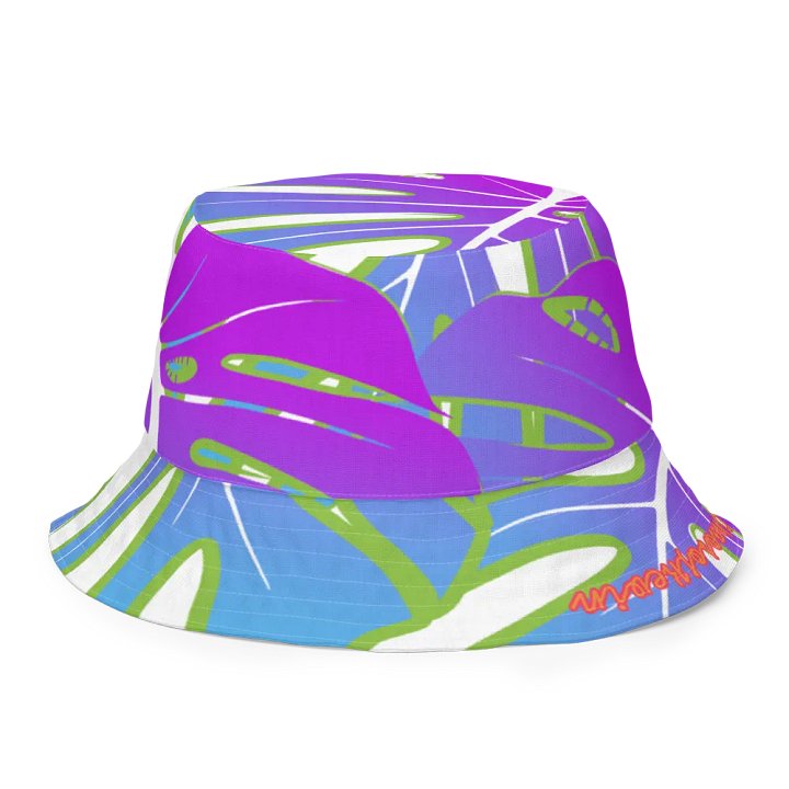 Neon Monstera Madness Reversible Bucket Hat product image (2)