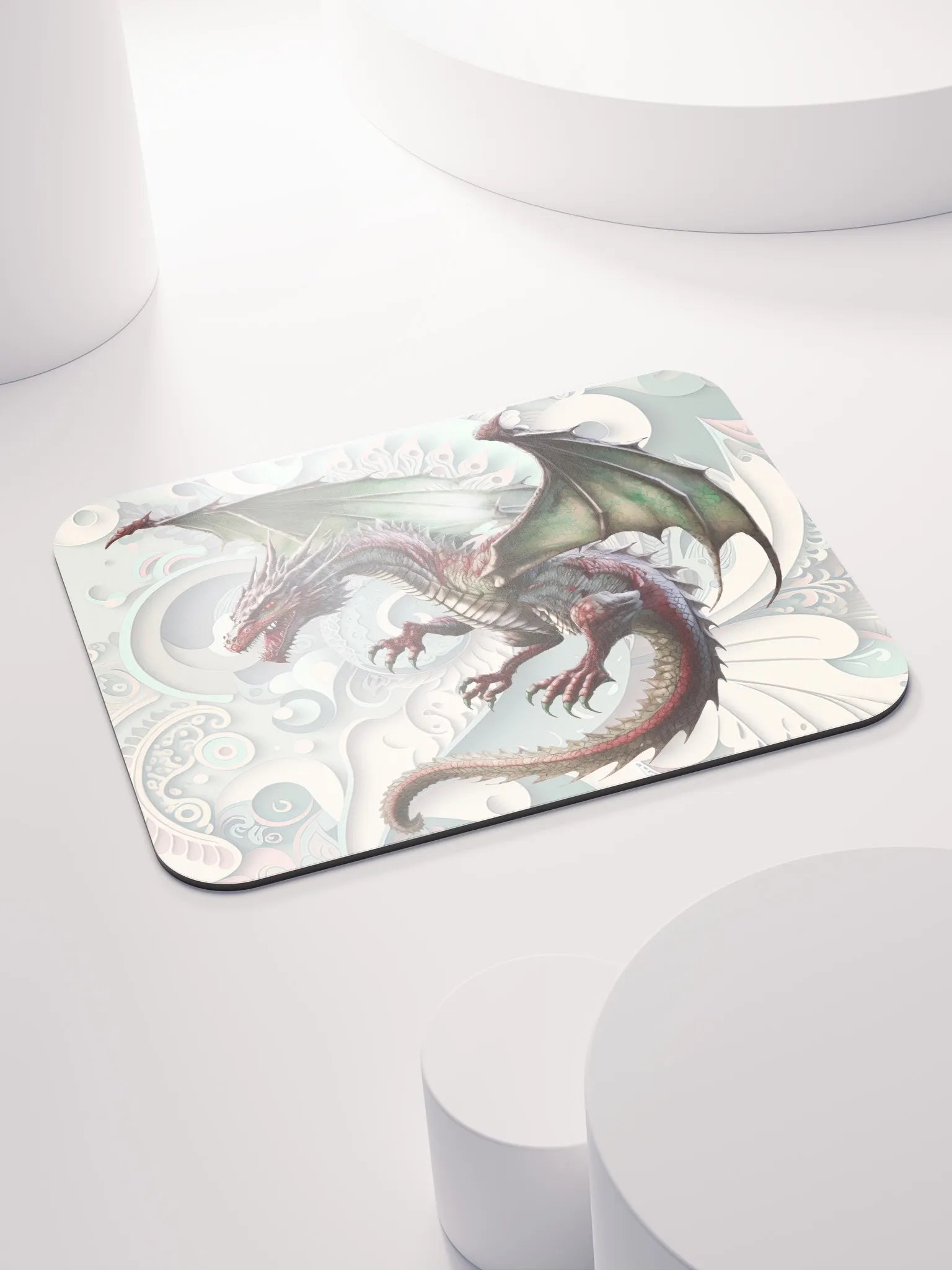 Flying Dragon on a Dimensional Background Mousepad product image (4)