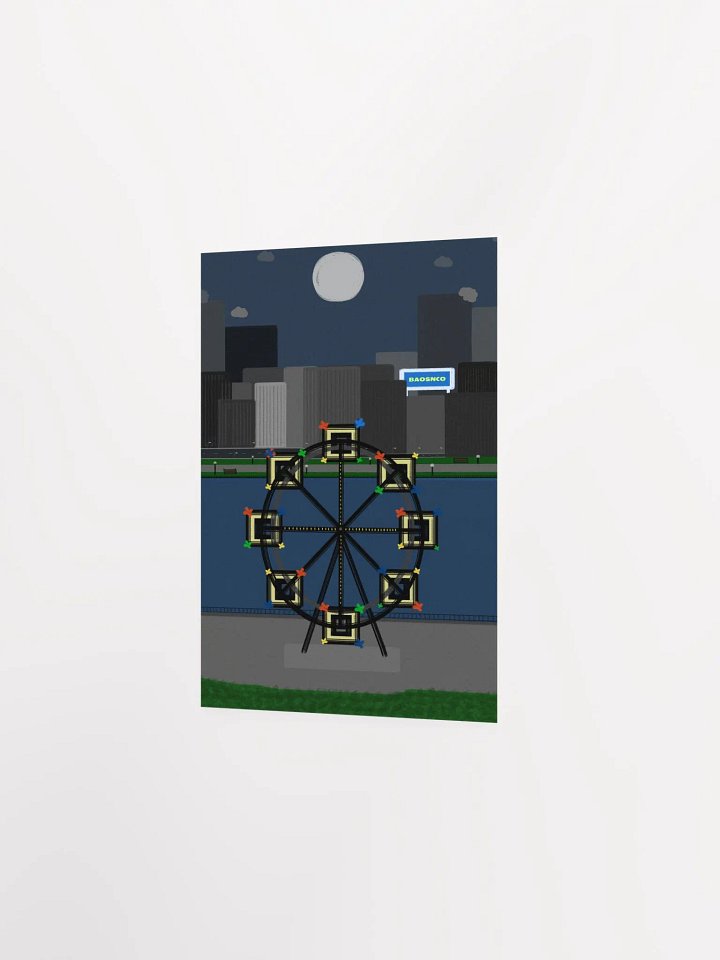 Moonlight Wheel Cityscape Poster product image (2)