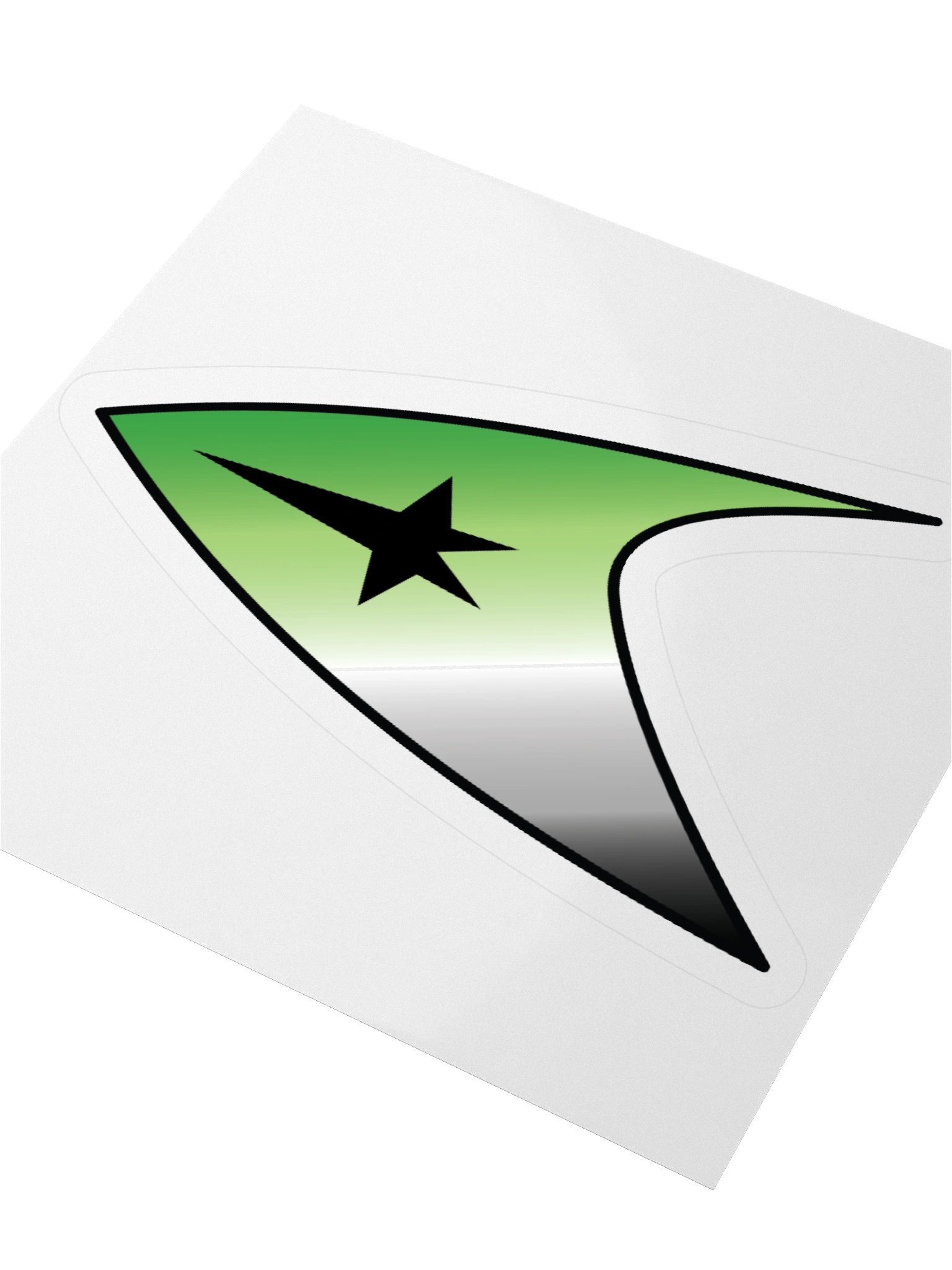 Aromantic Pride Gradient Starfleet Sticker product image (9)