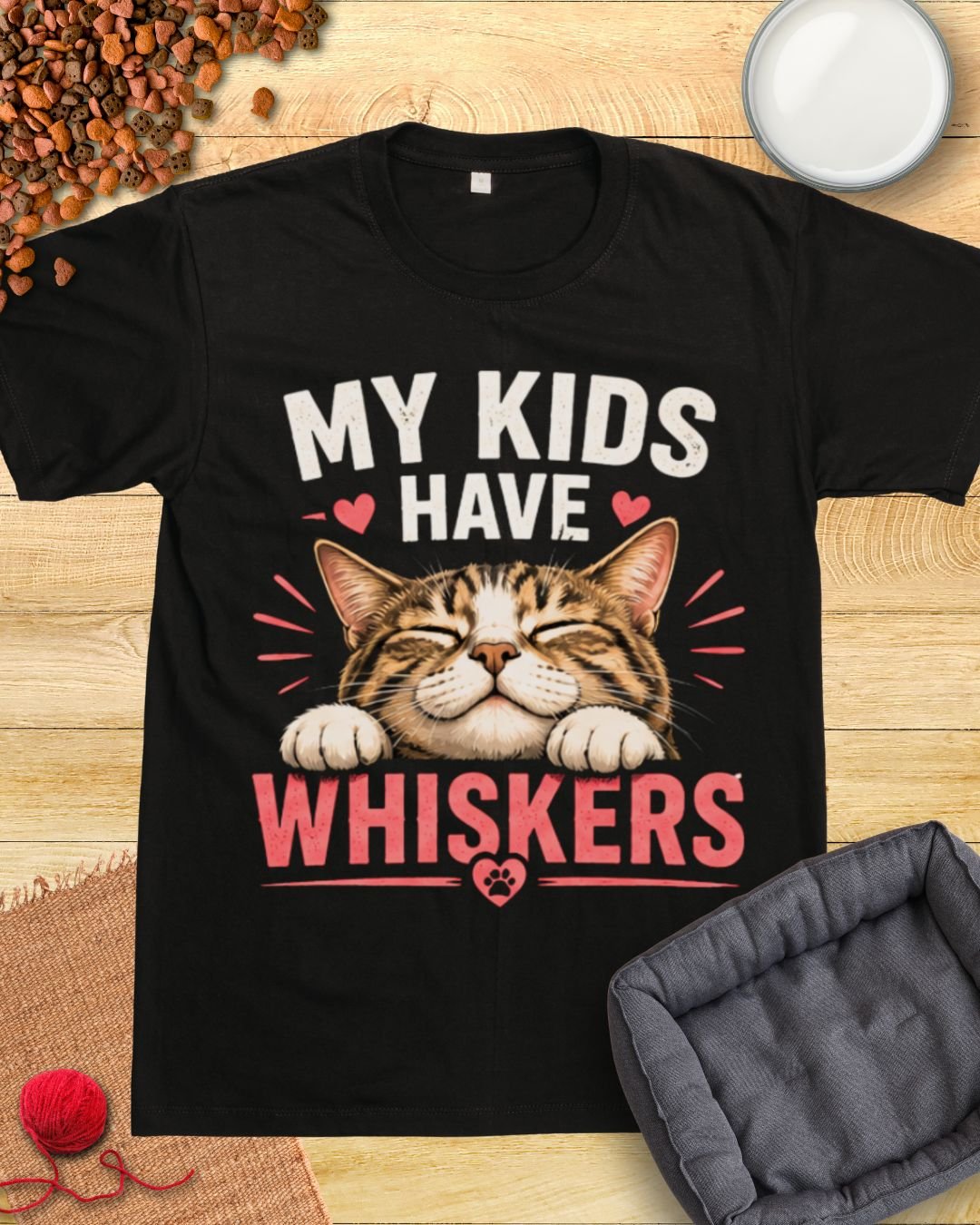 My Kids Have Whiskers Cat T-Shirt product image (5)