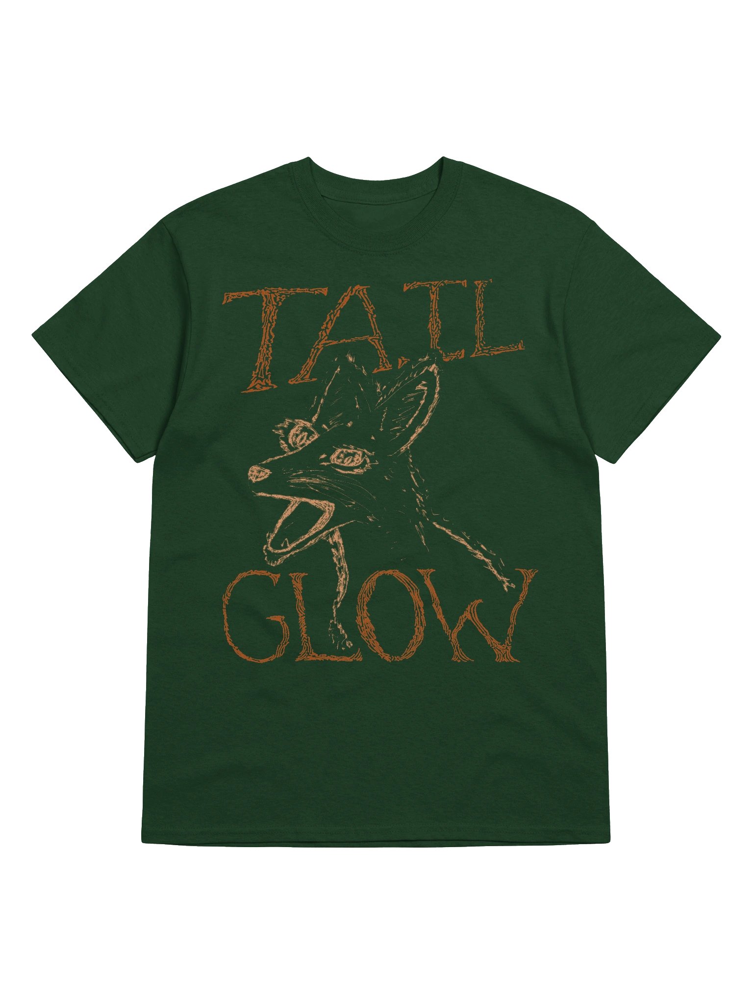 Tail Glow - Screaming Fox T-shirt - Green product image (4)