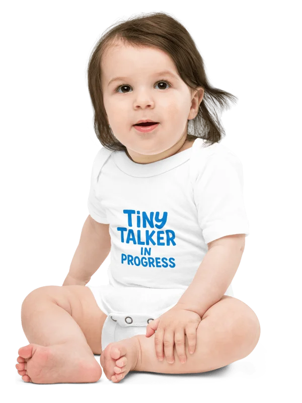 Tiny Talker in Progress Baby Onesie product image (1)