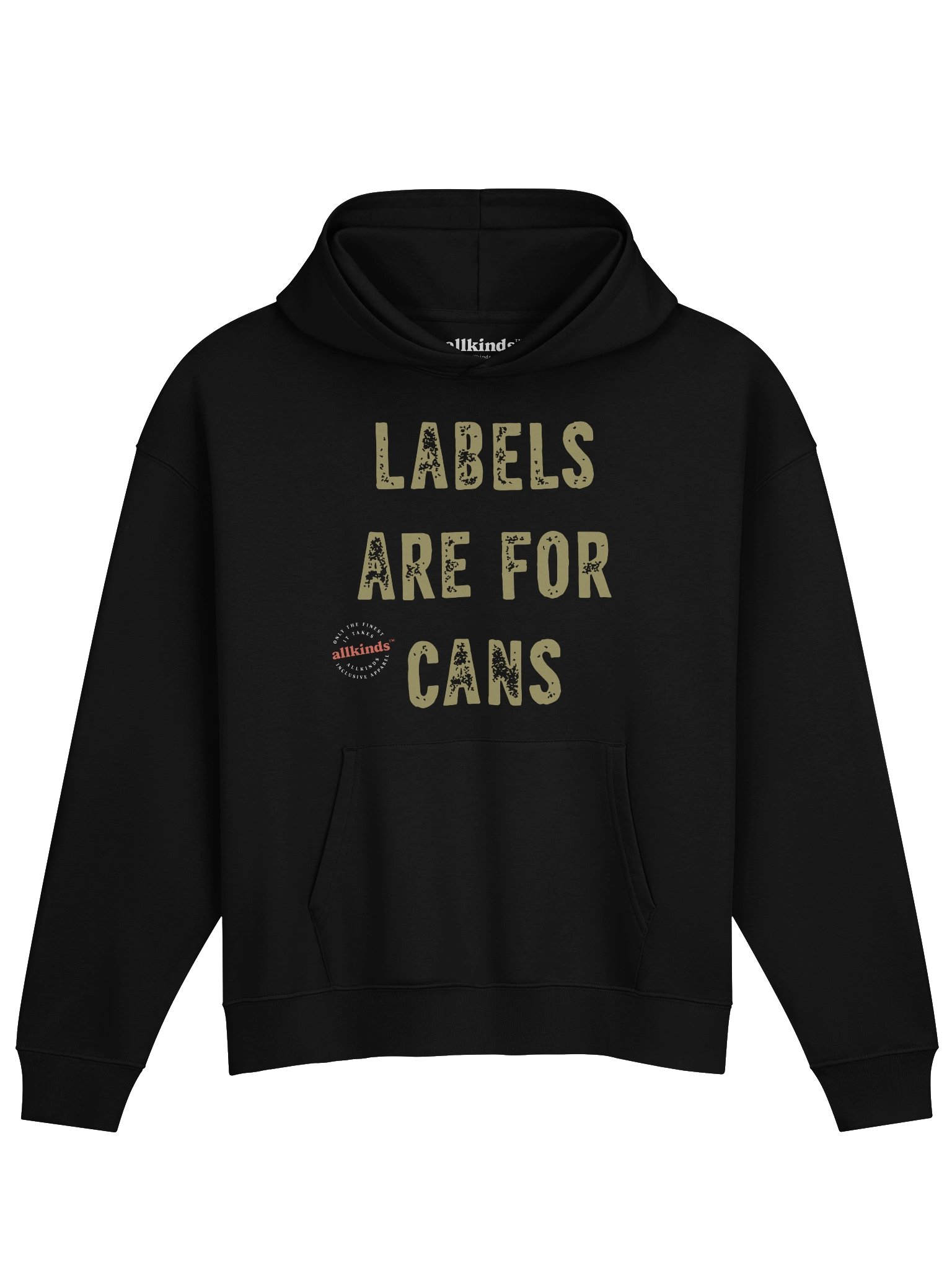 the 'labels' hoodie | single hit | dark product image (1)