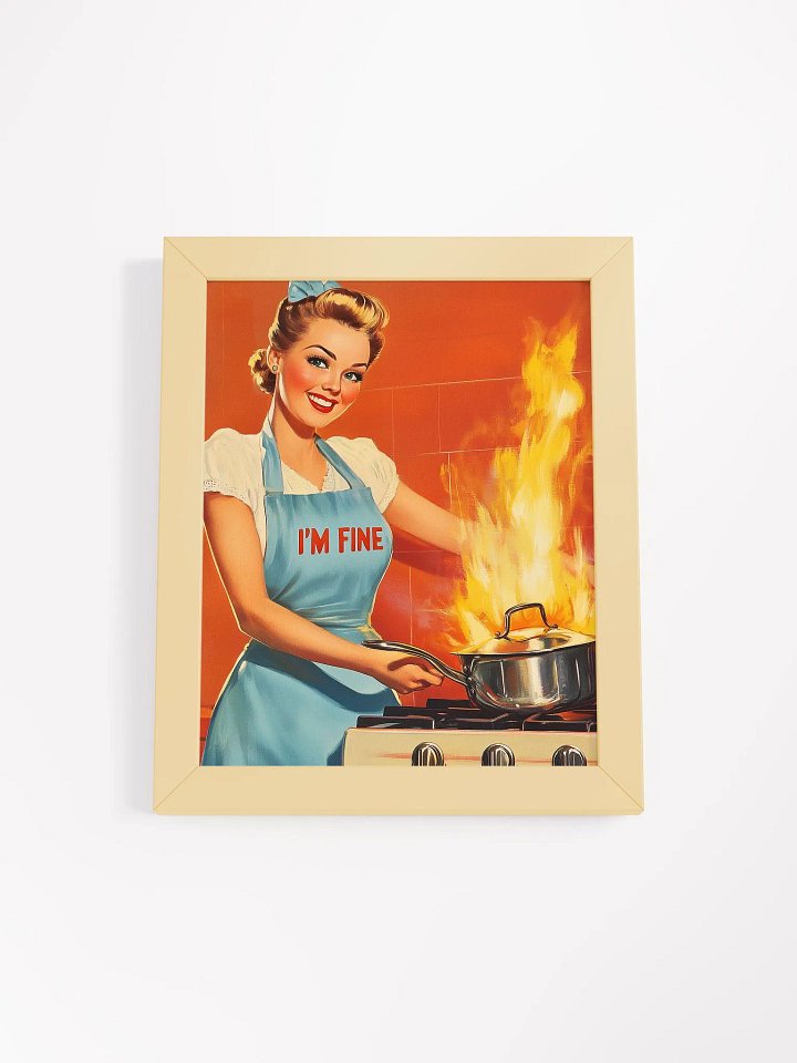 “I’m Fine” Framed Retro Poster, Nostalgic Classic Humor Art Print product image (2)