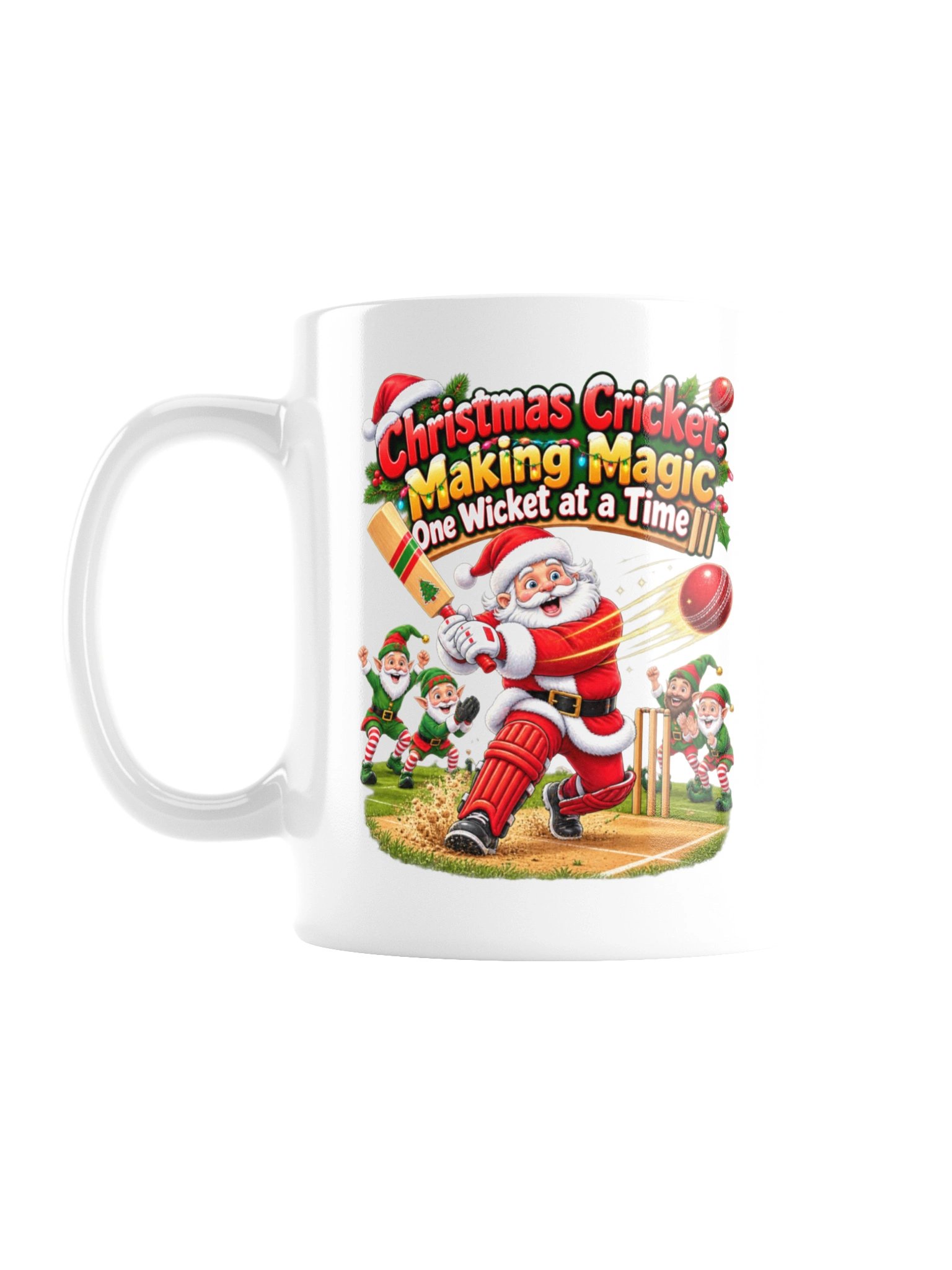 CHRISTMAS CRICKET: MAKING MAGIC ONE WICKET AT A TIME! MUG product image (1)