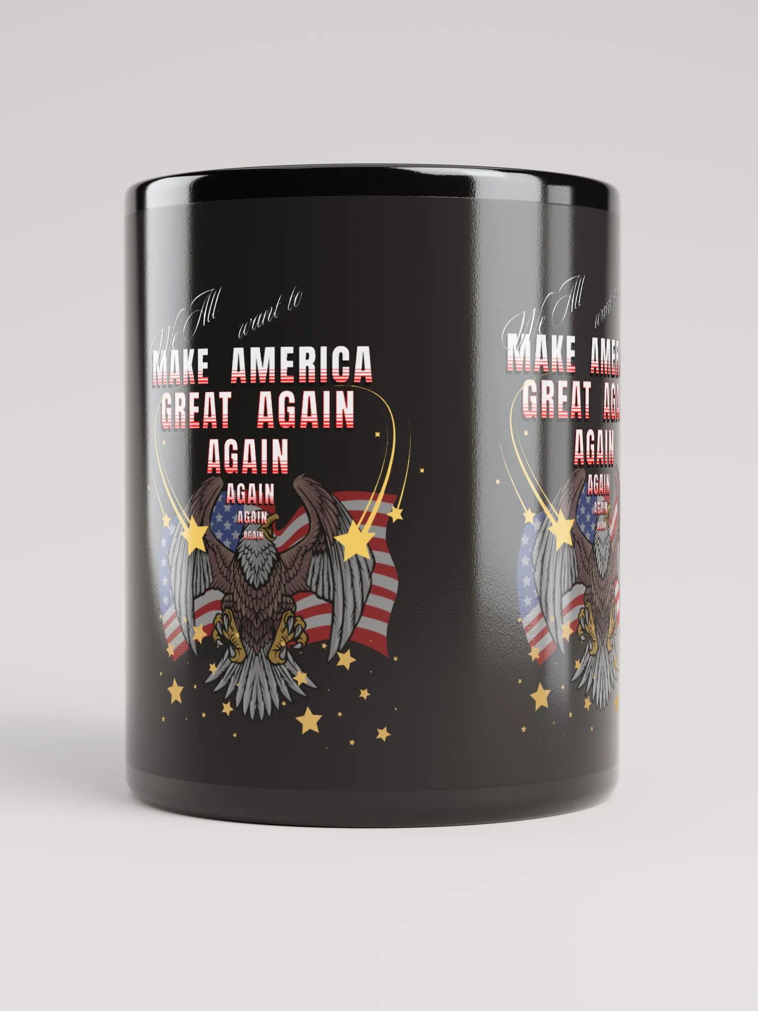 Make America Great Again Black Mug with Eagle design product image (9)