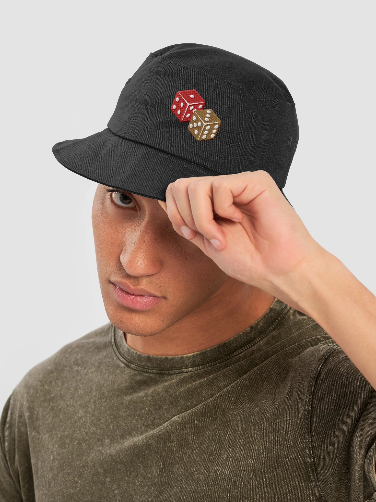Backgammon Dice Flexfit Bucket Hat Black product image (3)