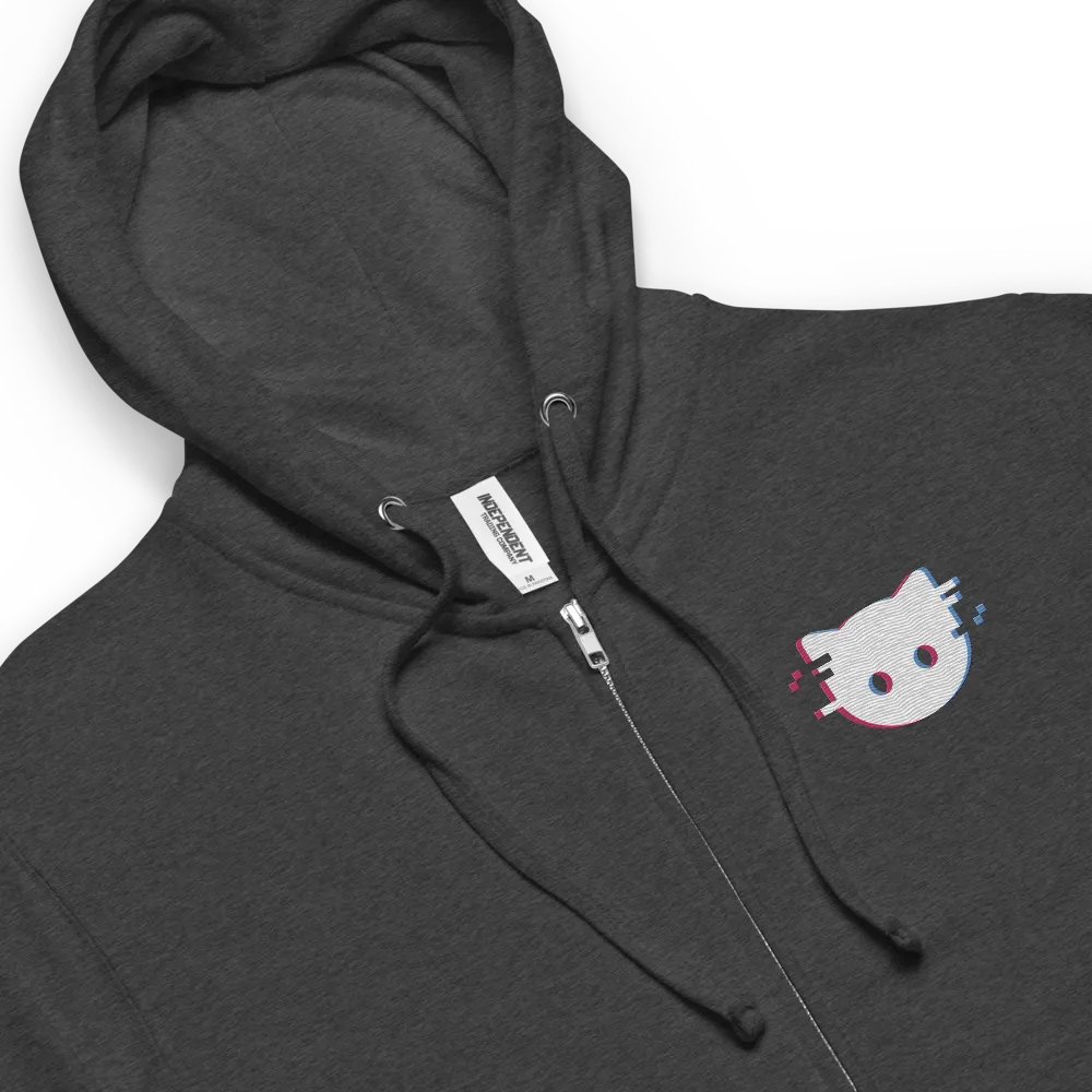 Land of Kittens Glitch Zip-up Hoodie product image (28)