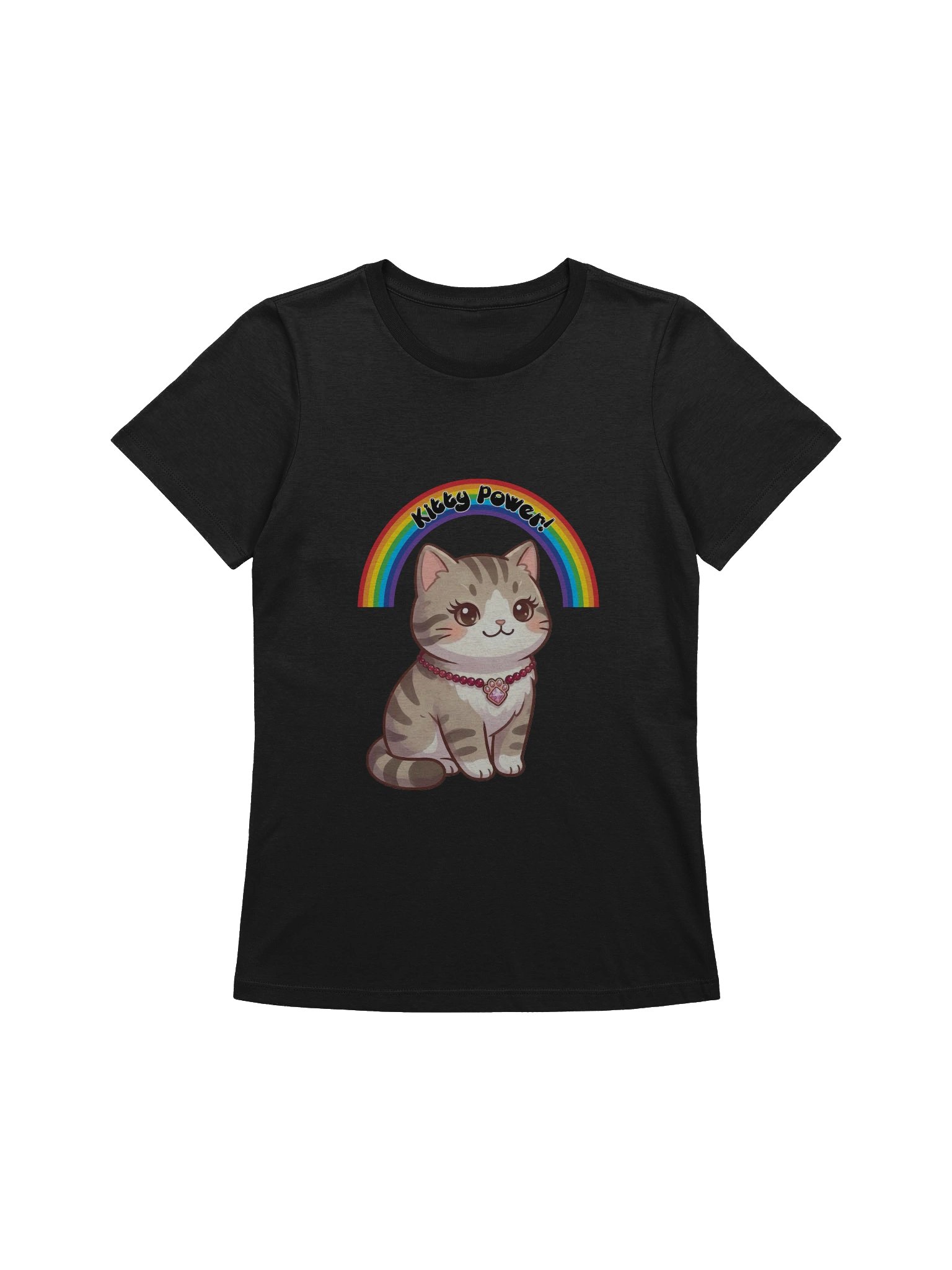 Kitty Power! Rainbow Cat Relaxed-fit T-Shirt product image (1)