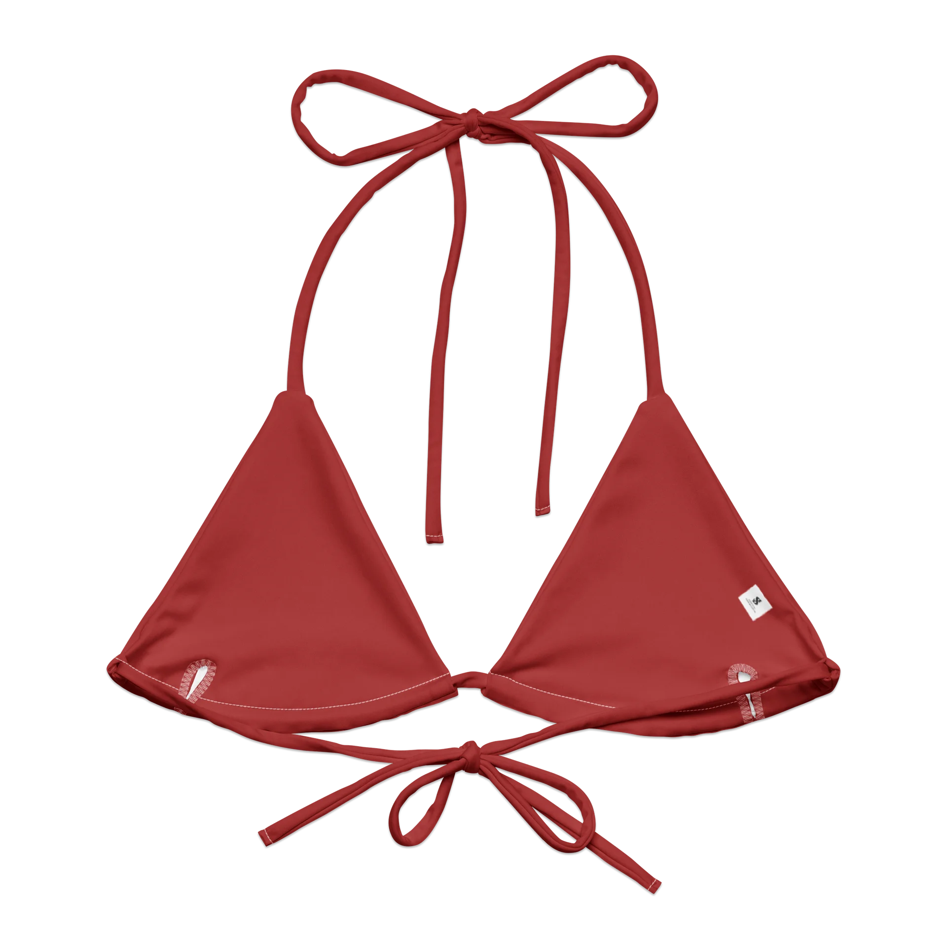 Bold Red String Bikini Top product image (2)