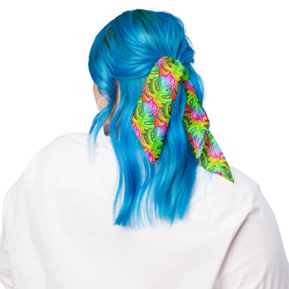 Rainbow Monstera Bandana product image (2)