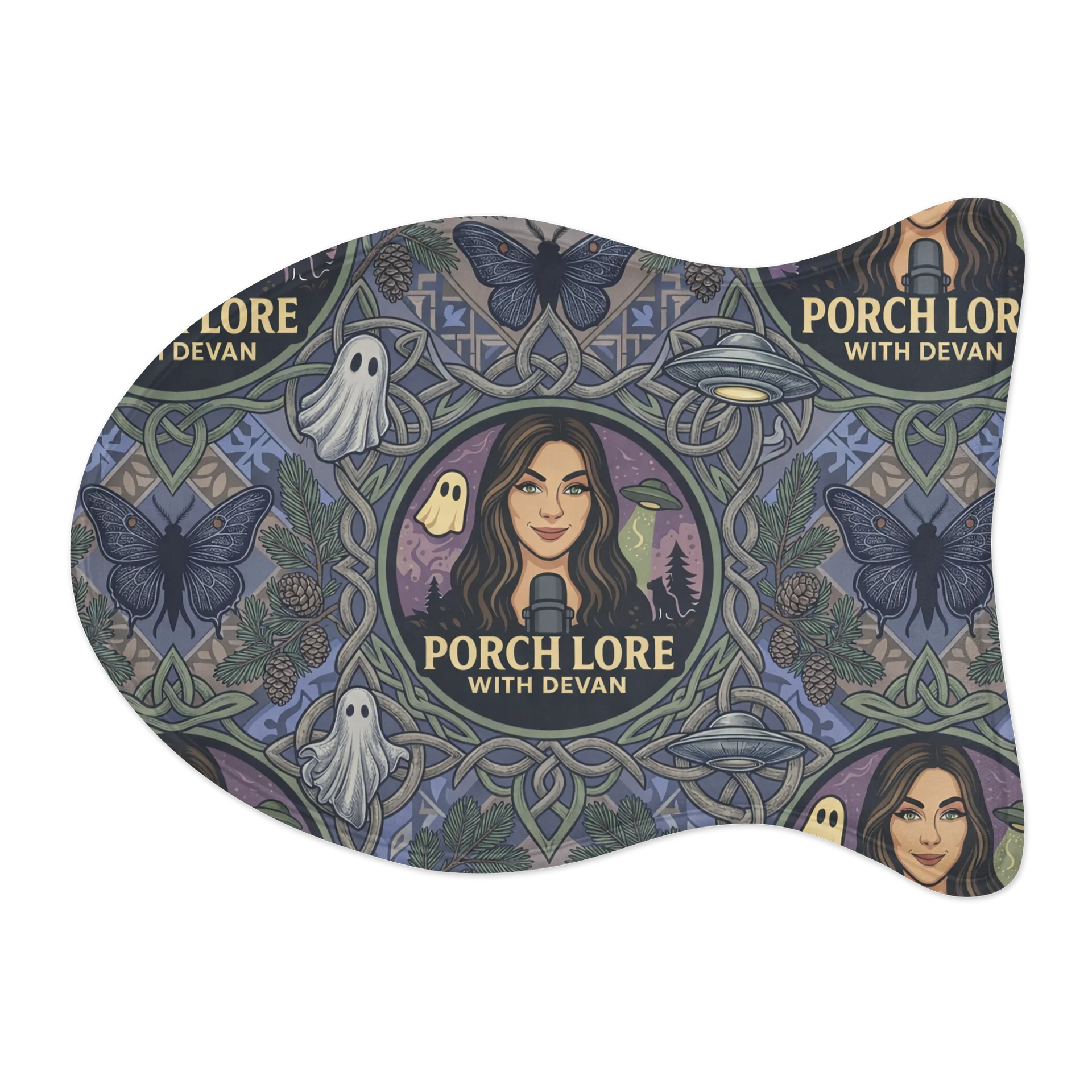 PORCH LORE DEVAN PERIWINKLE MOTH PET FEEDING MAT product image (1)
