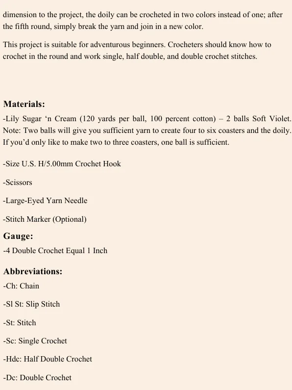Crochet Flower Coaster Pattern PDF: Sunburst & Lace Versions product image (5)