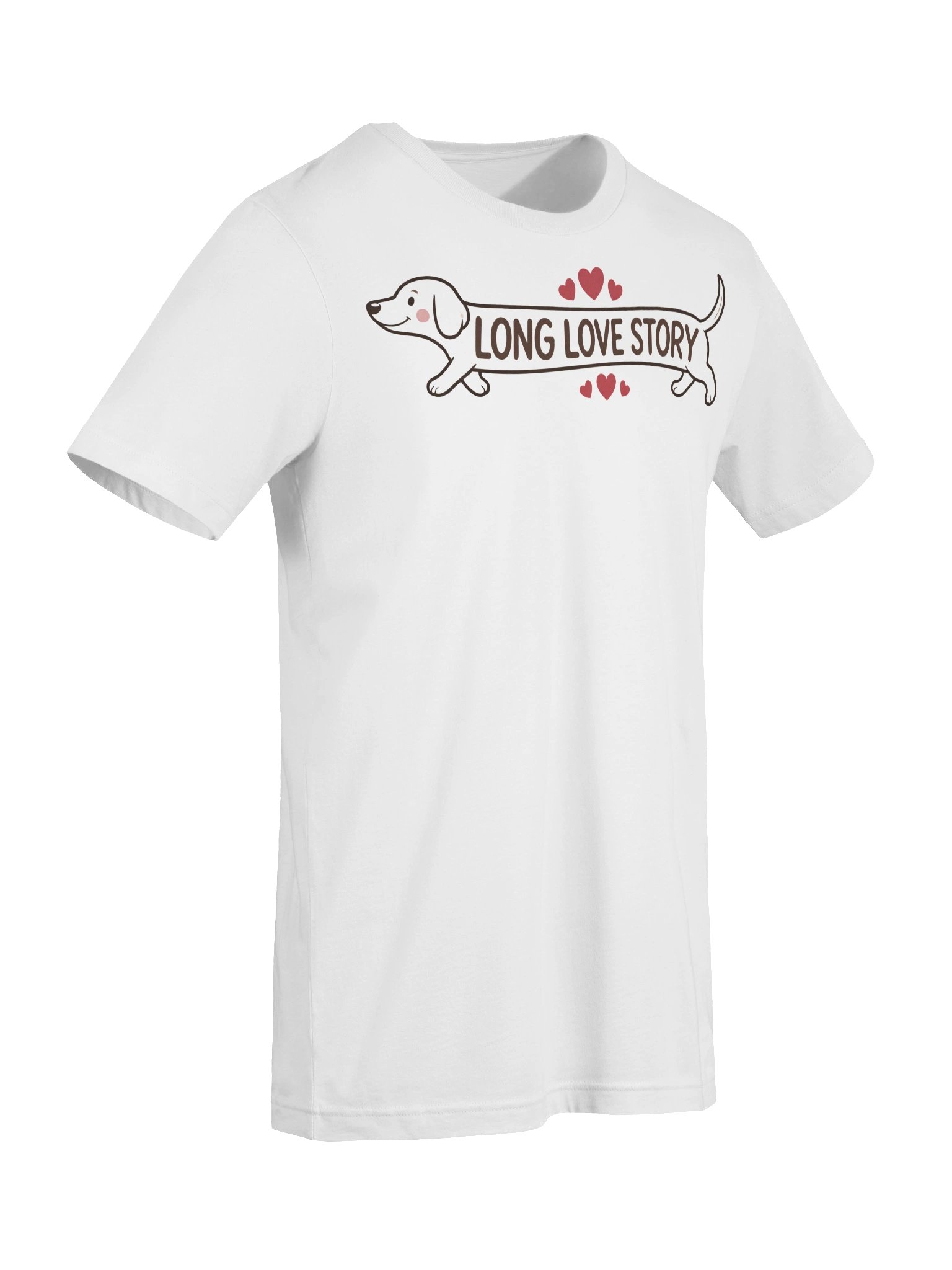 Long Love Story Dachshund Shirt – Valentine’s Day Dog Lover T-Shirt, Cute Wiener Dog Gift for Dog Moms product image (35)