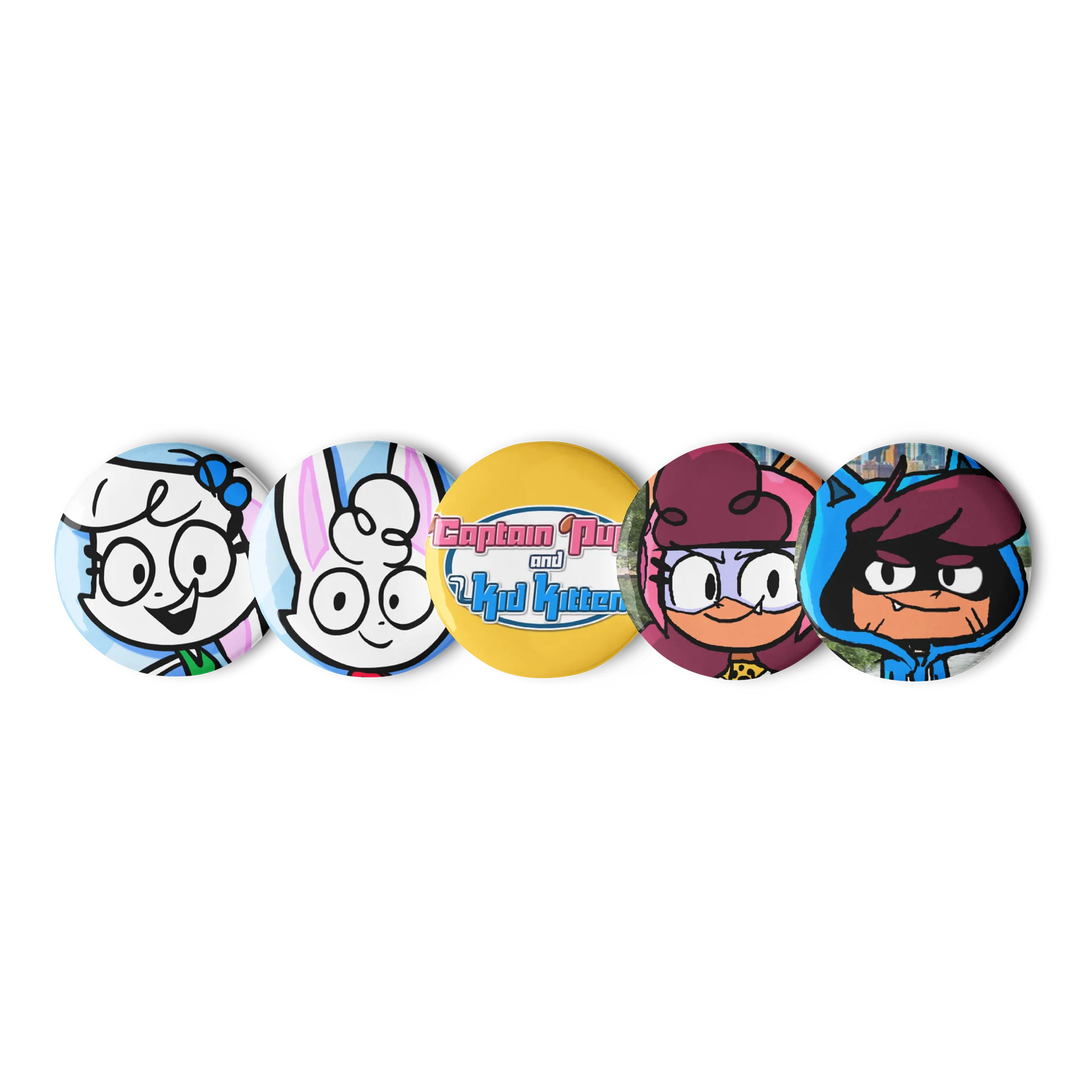 Captain Puppy and Kid Kitten + Belle and Bounce Pin Set product image (2)