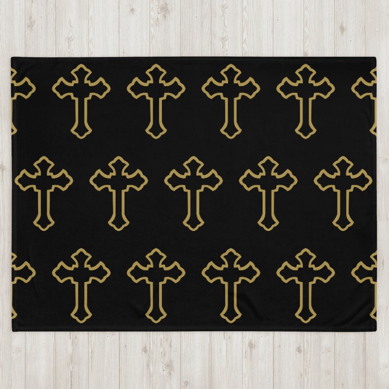 Exodus Cross - BLACK - Throw Blanket product image (1)