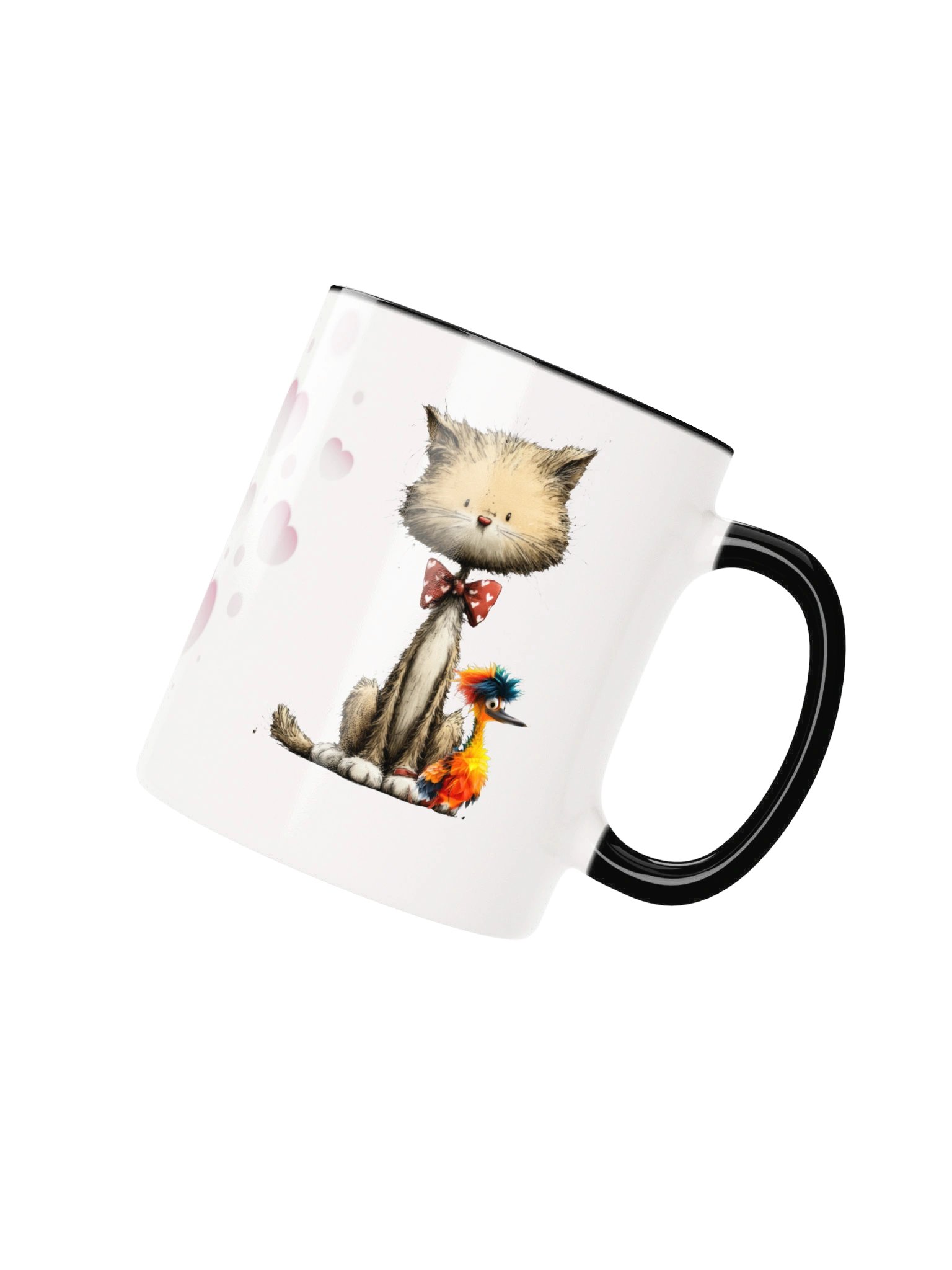 Whimsical Cat & Bird Accent Mug product image (13)