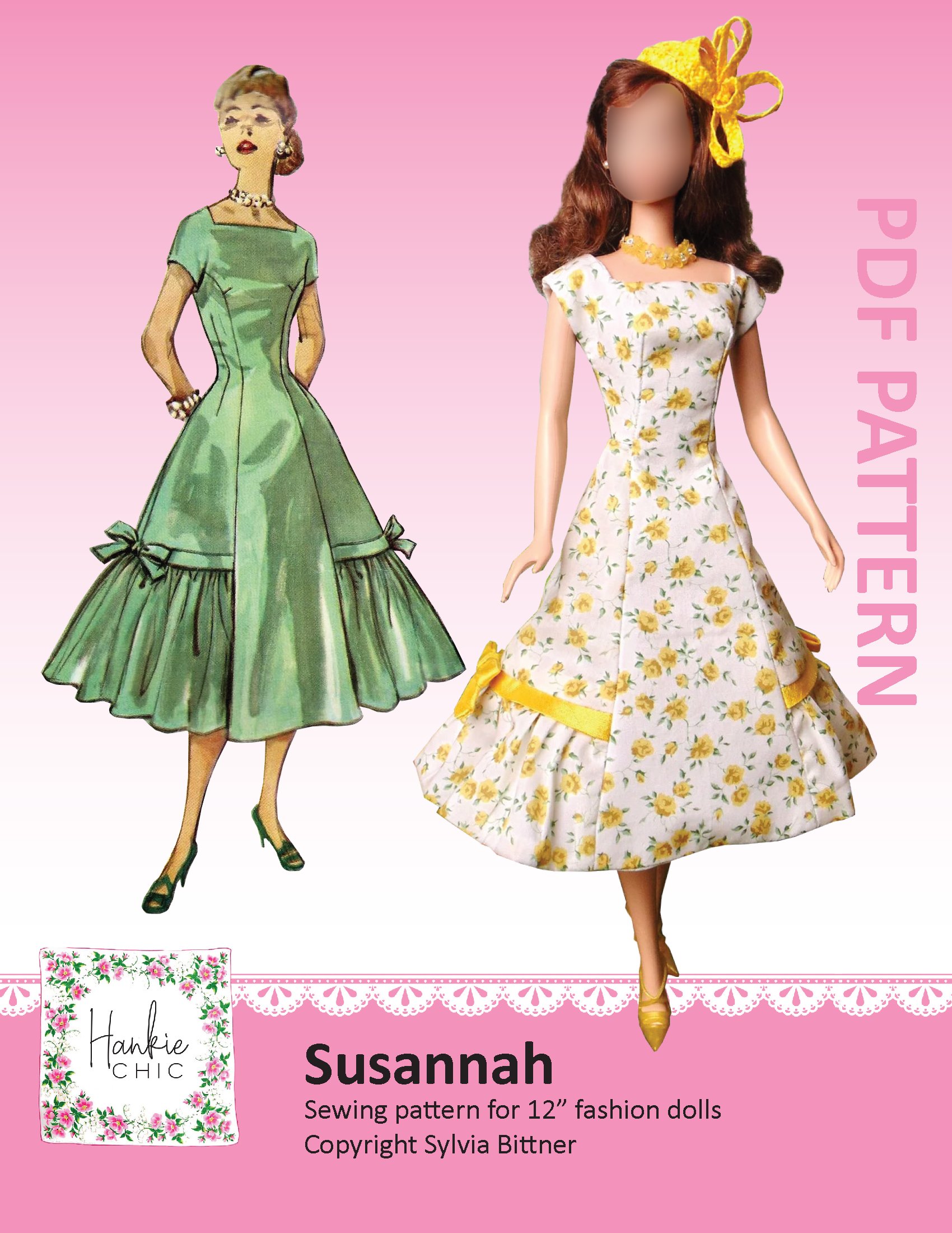 Susannah sewing pattern for 12
