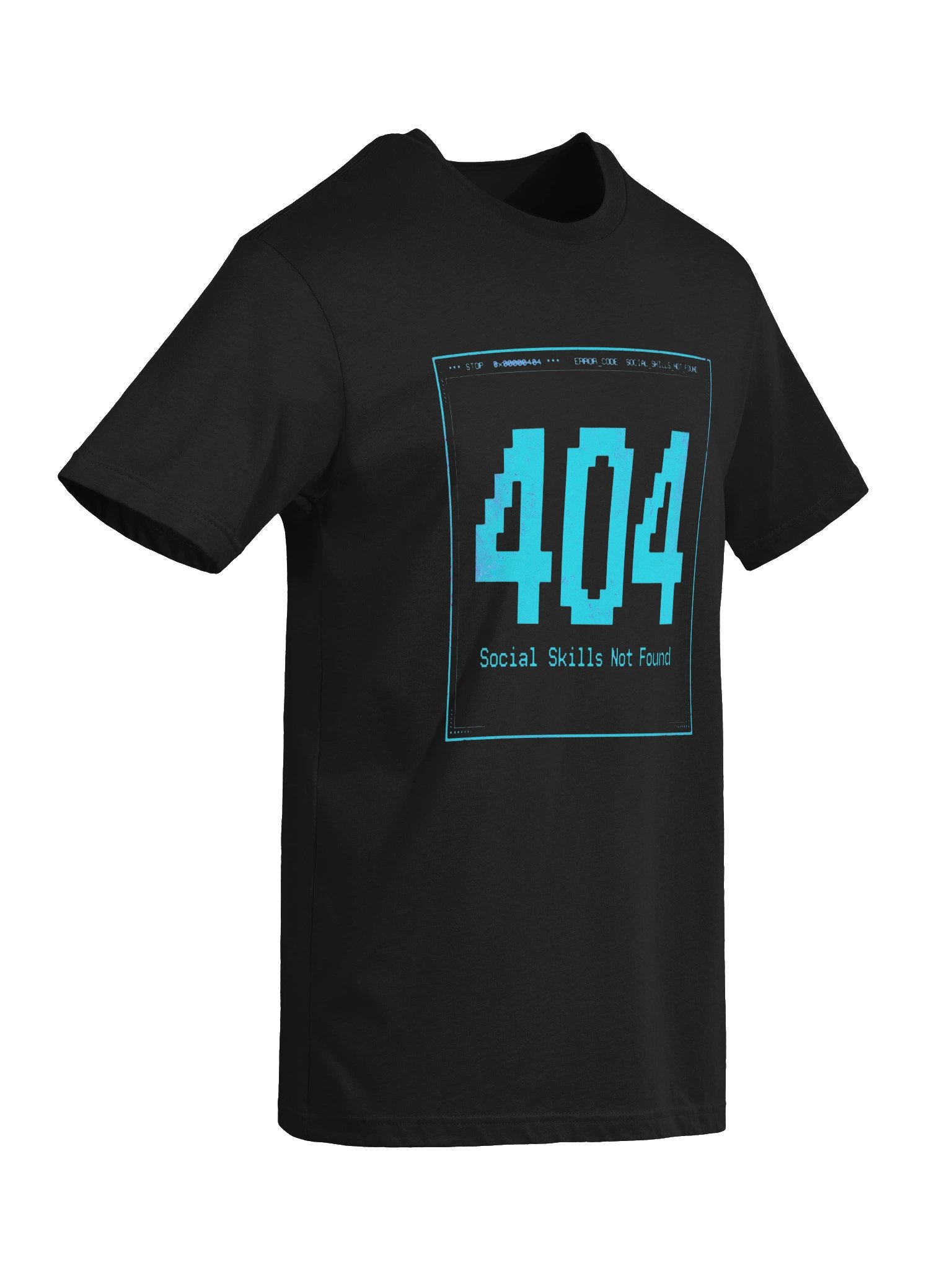 404 Social Skills Not Found - Funny Error Code Tee – Introvert Tech Humor Shirt product image (2)