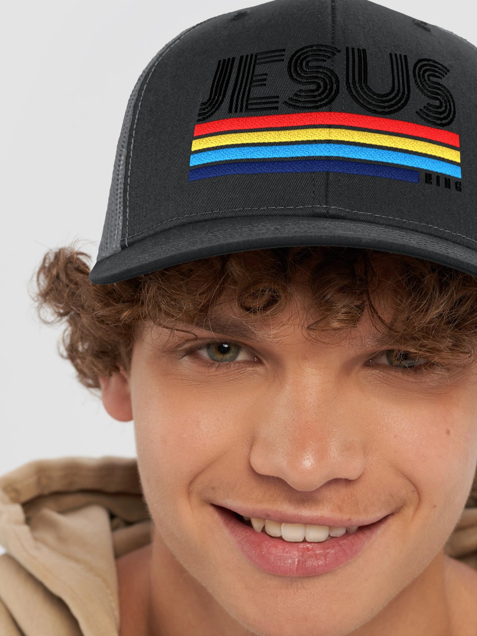 retro Jesus King Richardson Trucker Hat product image (52)