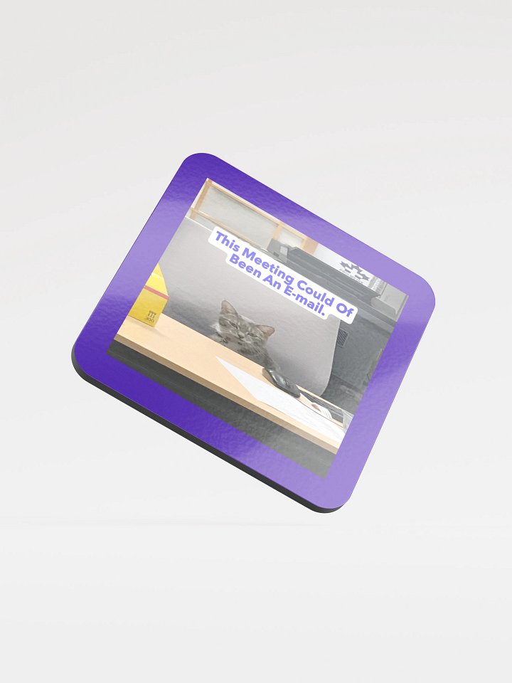 Sassy Cat Meetings Desk Coaster product image (1)