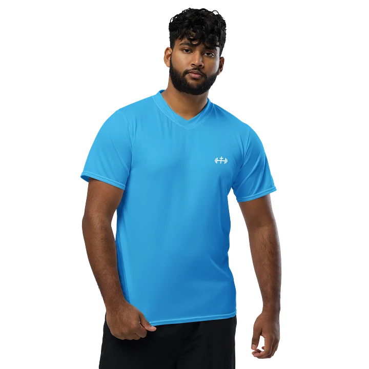 His House Mens Performance V-Neck T-Shirt - Blue Sky product image (1)