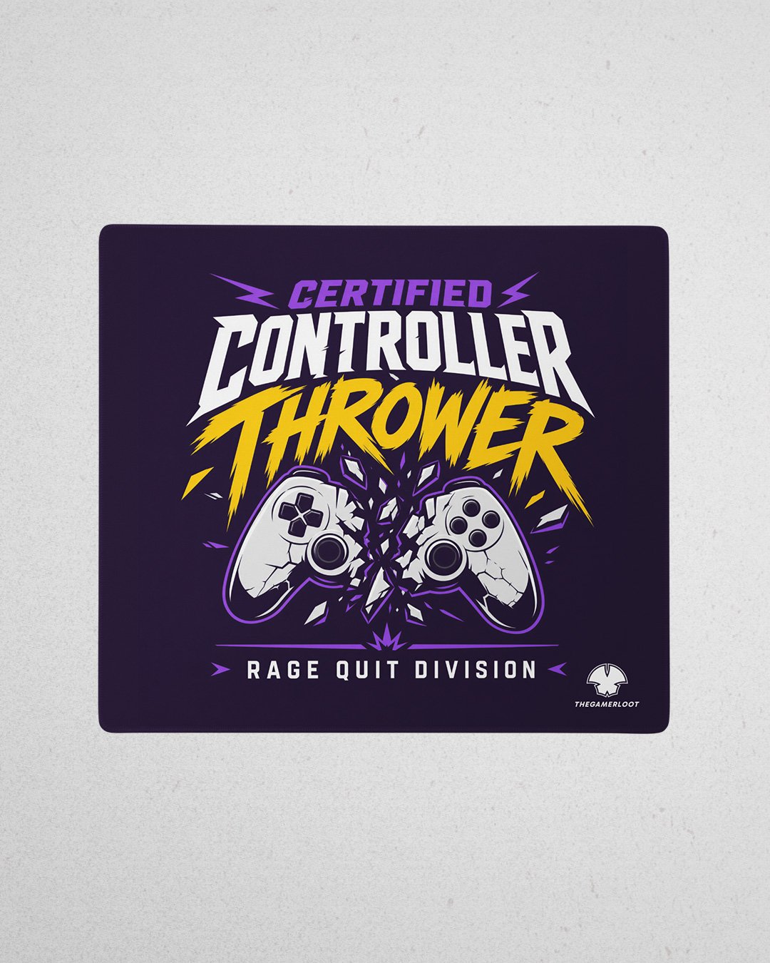 Certified Controller Thrower Gaming Mouse Pad – Funny Rage Quit Gamer Desk Mat product image (1)