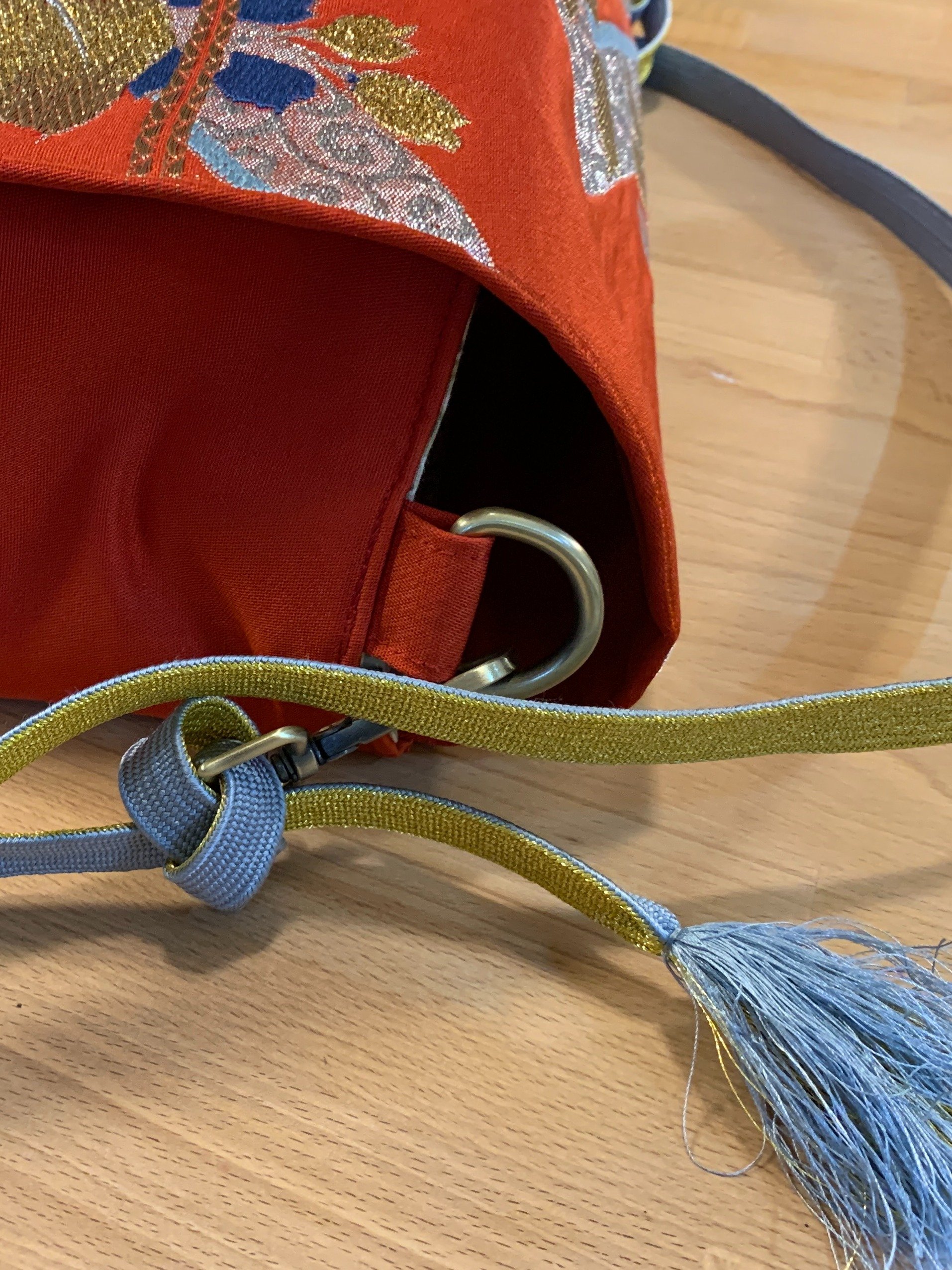 Upcycled Japanese Obi Messenger Bag ~ Handmade with Vintage Japanese Kimono Textiles product image (6)