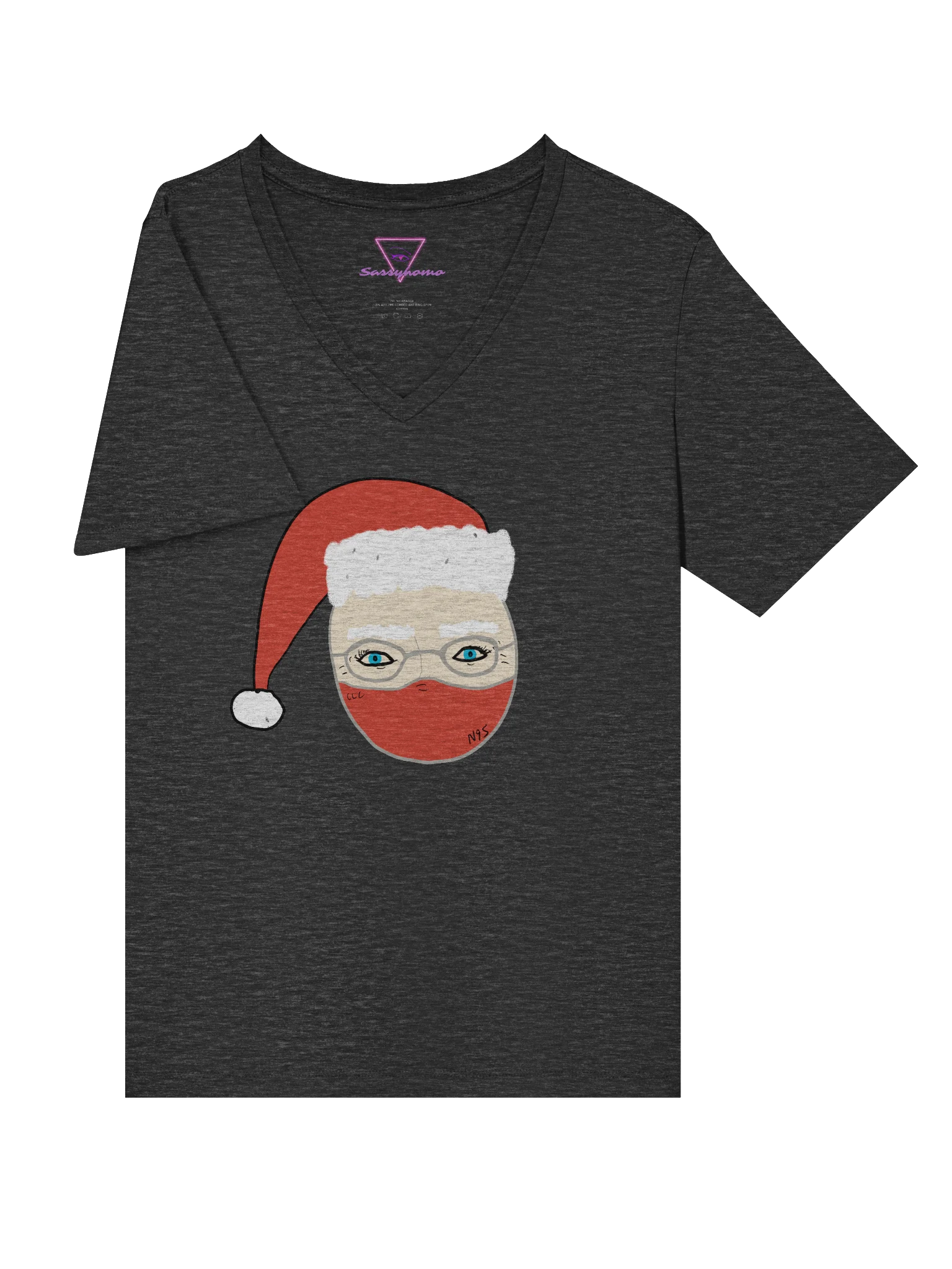 Santa Mask v-neck tee product image (32)