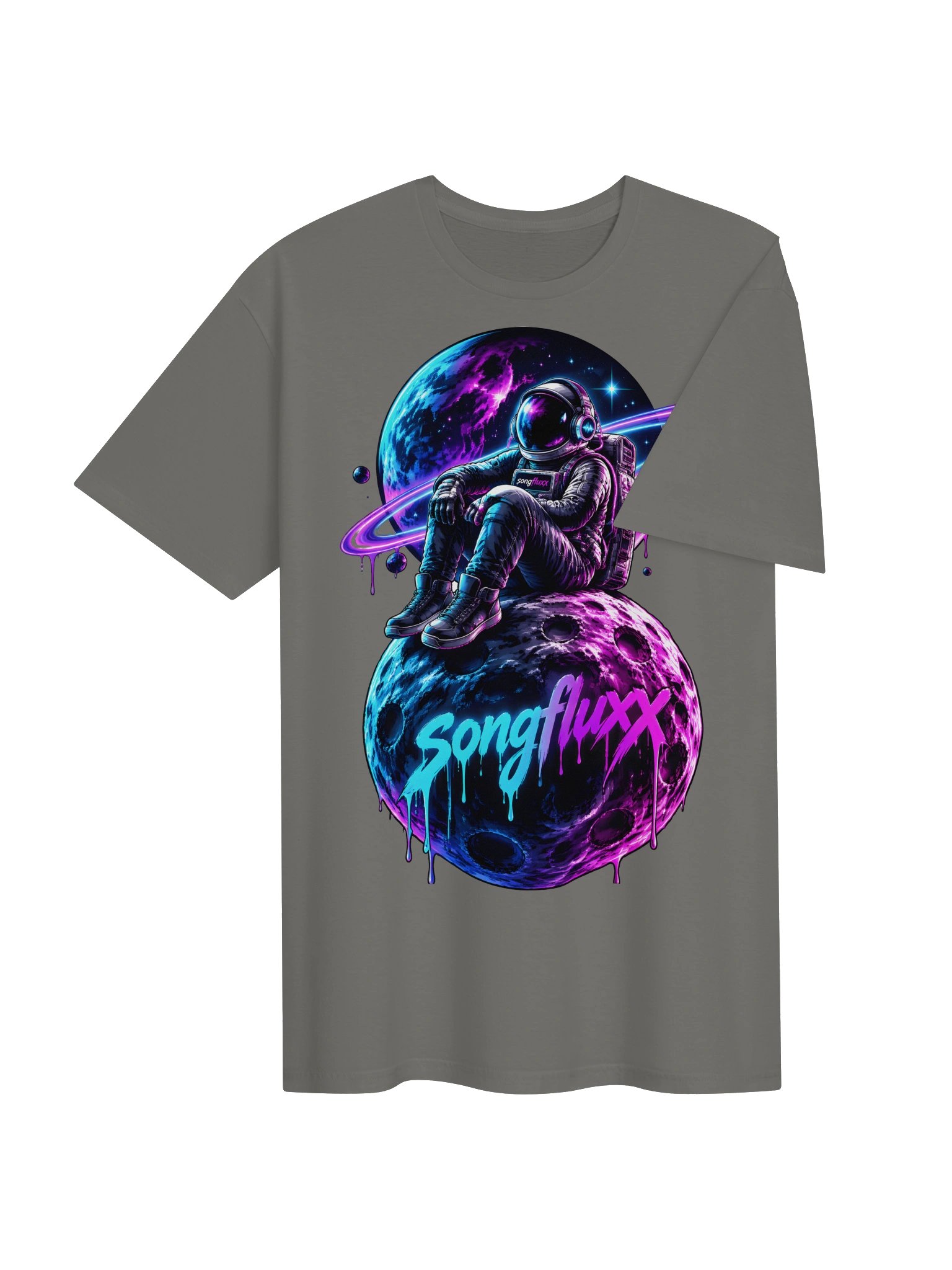 Songfluxx Neon Astronaut Space Tee 4