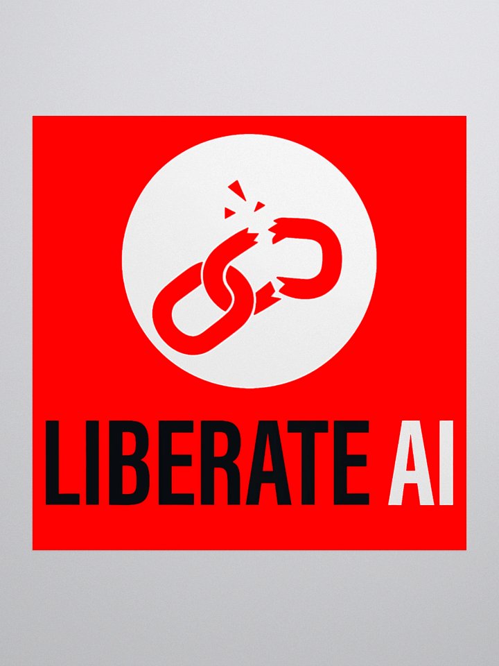 Liberate AI Movement Stickers (Red) product image (2)