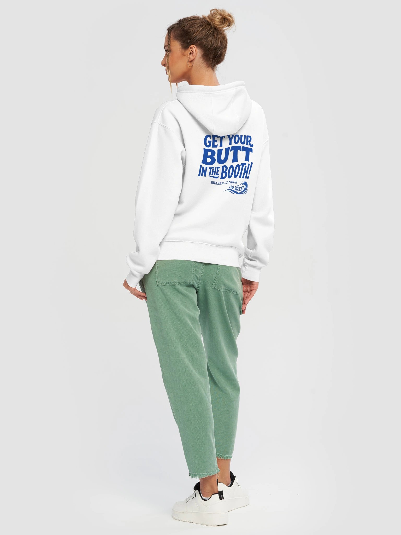 Brazen Candor – Get Your Butt in the Booth! Hoodie - White Vote 2026 product image (8)
