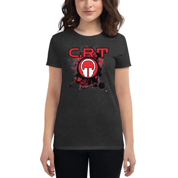 Women's CRT Paint Splatter Front | Red Tribe Back Print Gildan Middleweight T-Shirt product image (1)