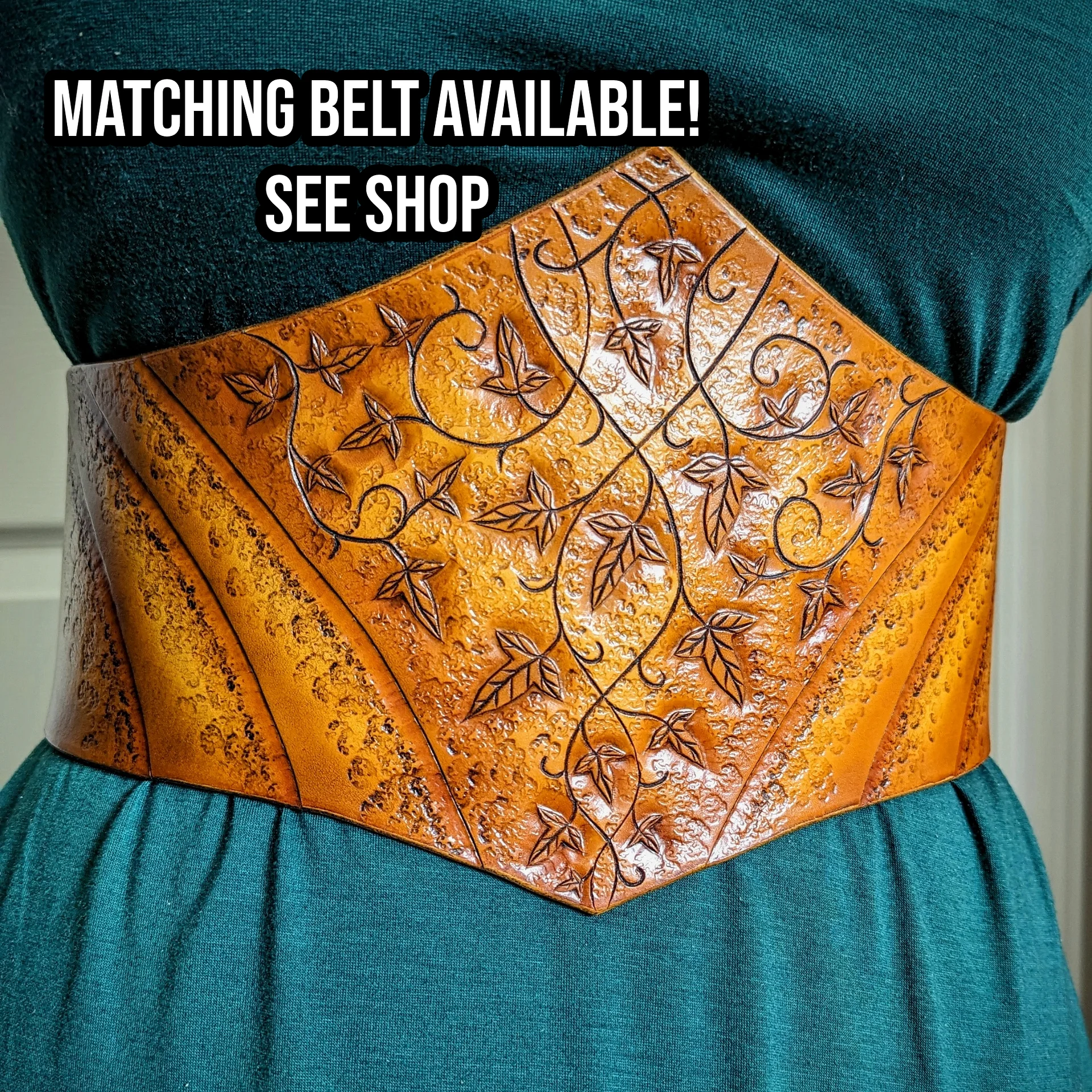 Leather Cuff with Mallorn Leaves - PDF Pattern for Leatherwork product image (4)