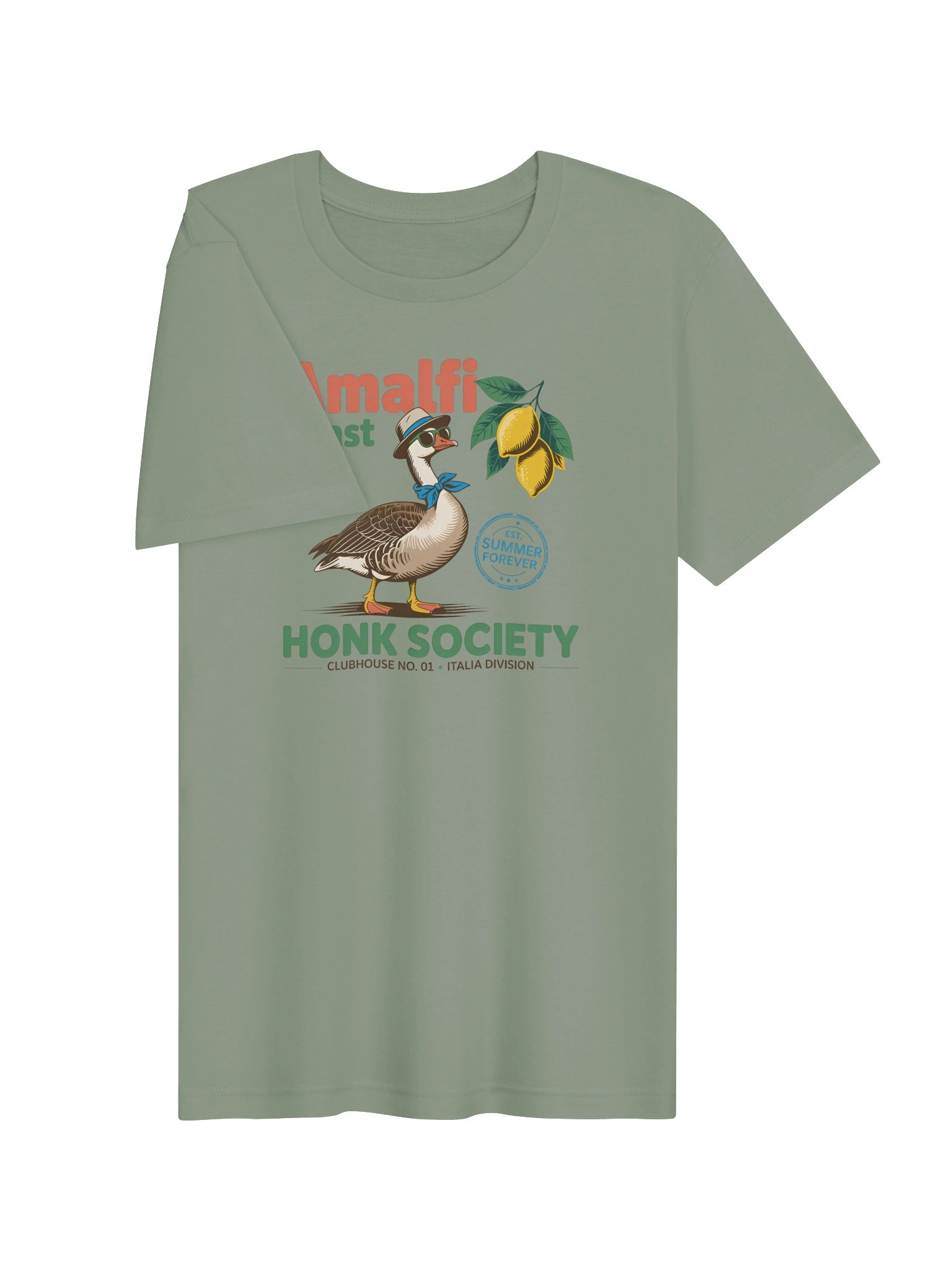 Amalfi Coast Honk Society T-Shirt | Funny Italian Summer Goose Tee 🇮🇹🪿 product image (13)