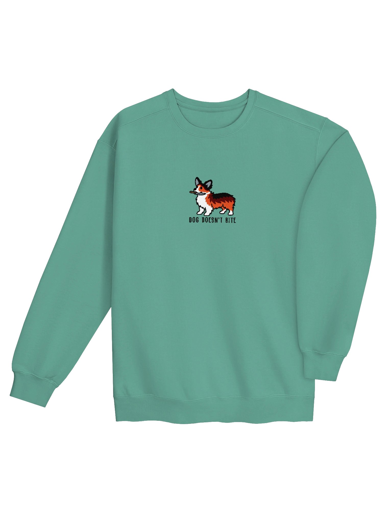 Dog Doesn't Bite Funny Chibi-Style Embroidered Premium Sweatshirt for Pembroke Welsh Corgi(Sable) Owners product image (28)