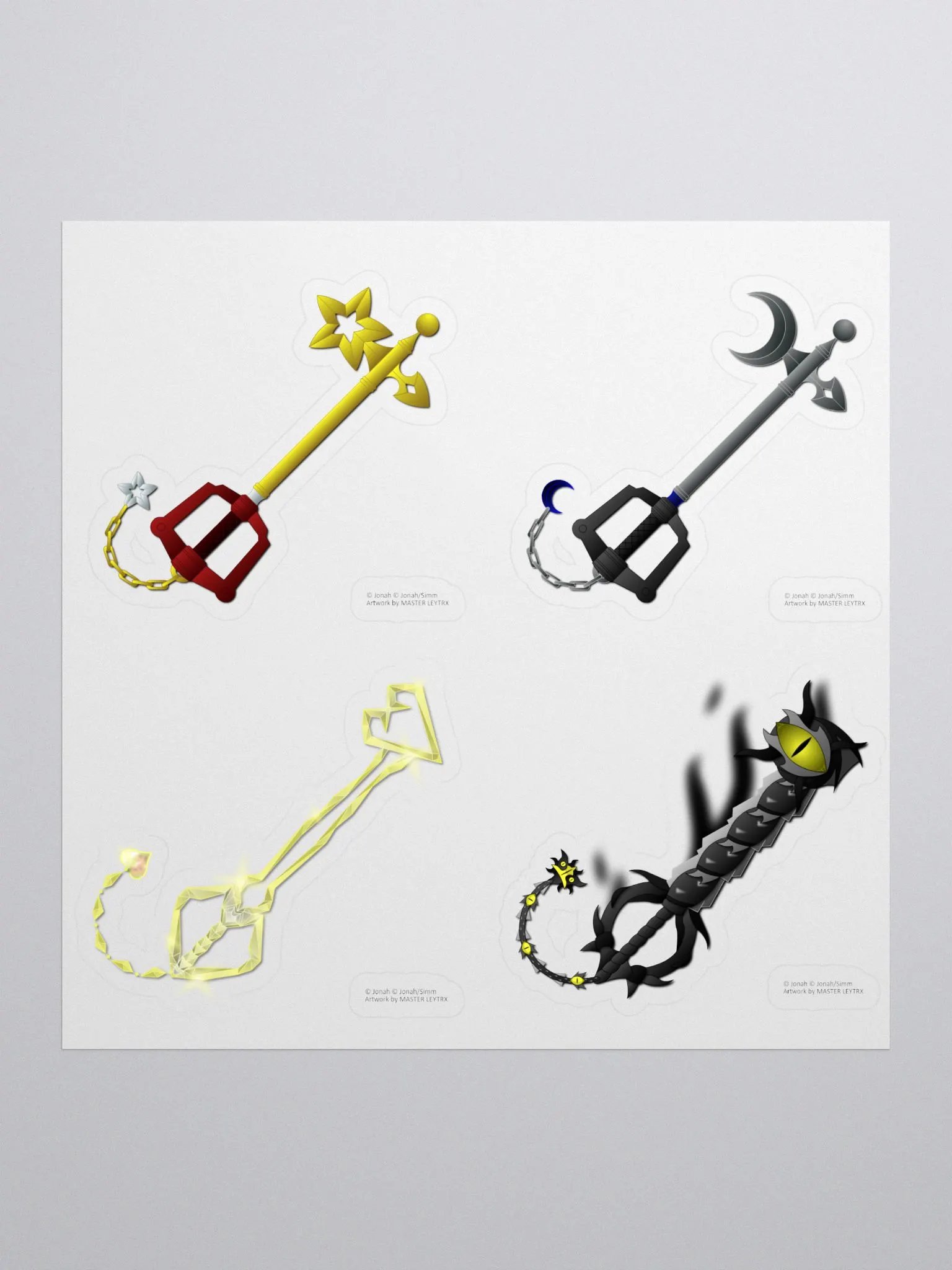 Custom Keyblade Sticker Sheet 10 product image (1)